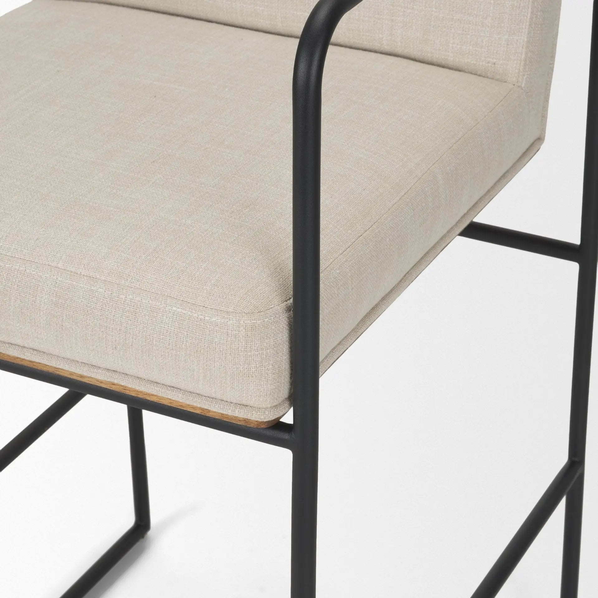 Stamford Counter Stool | Light Beige Upholstered Counter Stool - Villa Decor & Design