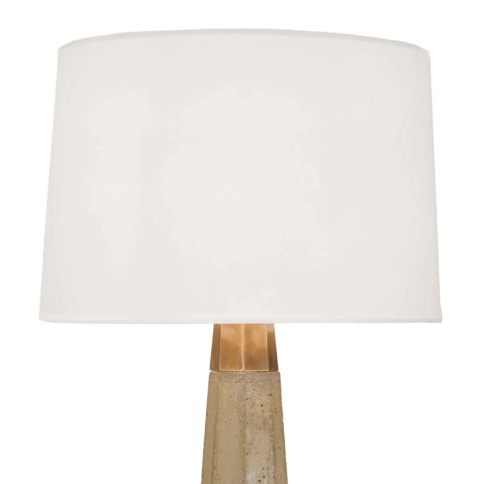 Beretta Concrete Table Lamp - 30" Hexagonal Column with Linen Shade - Villa Decor & Design