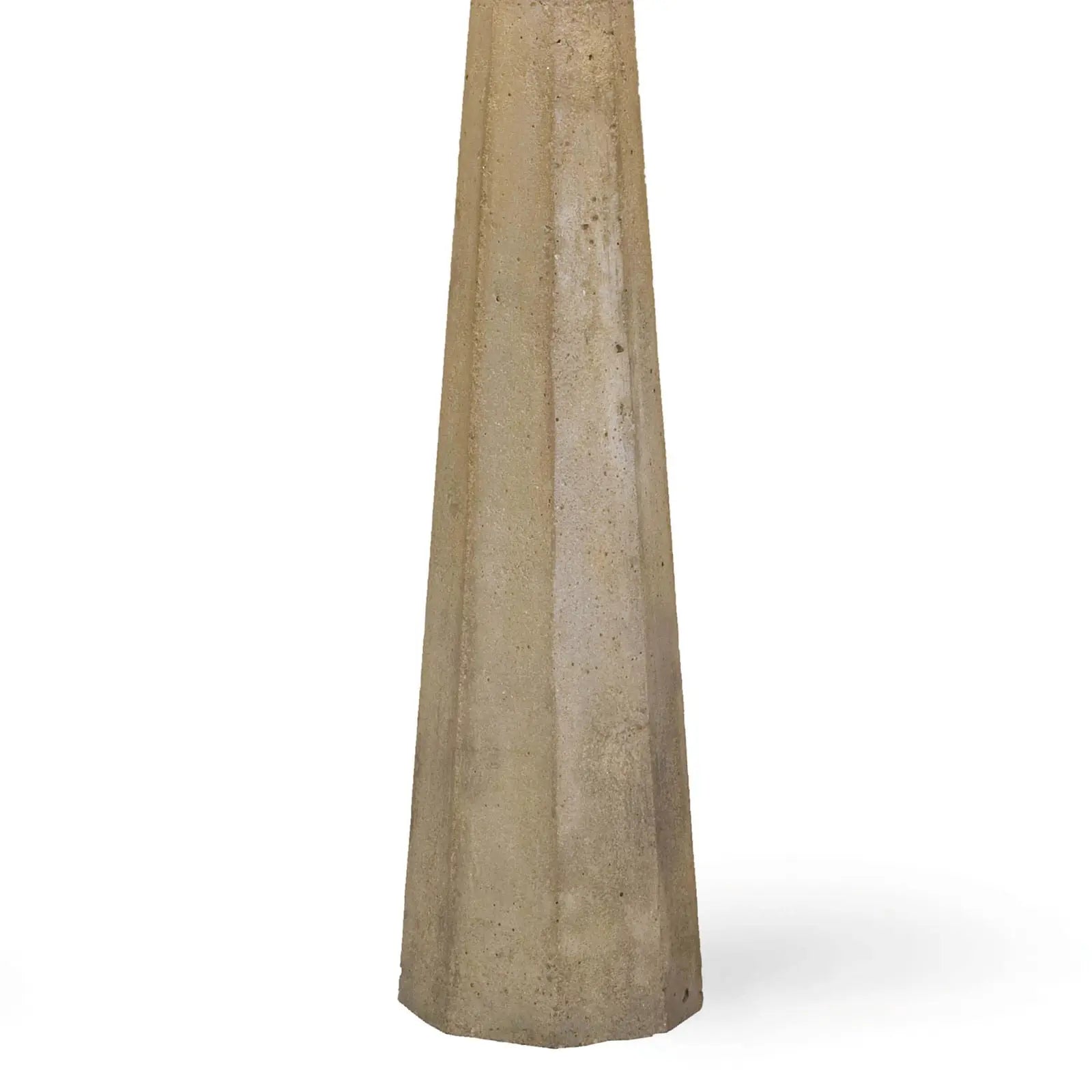 Beretta Concrete Table Lamp - 30" Hexagonal Column with Linen Shade - Villa Decor & Design