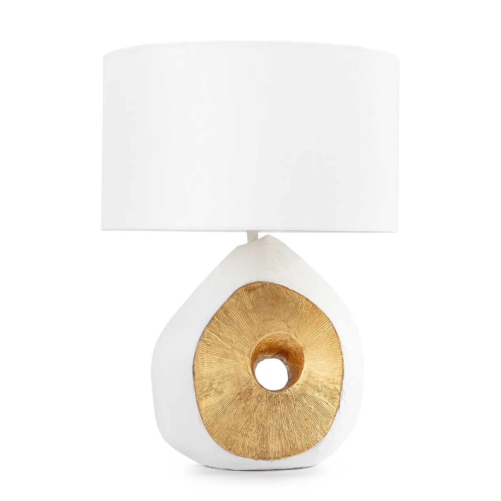 Regina Andrew Tristan Table Lamp Matte White with Gold Leaf Center