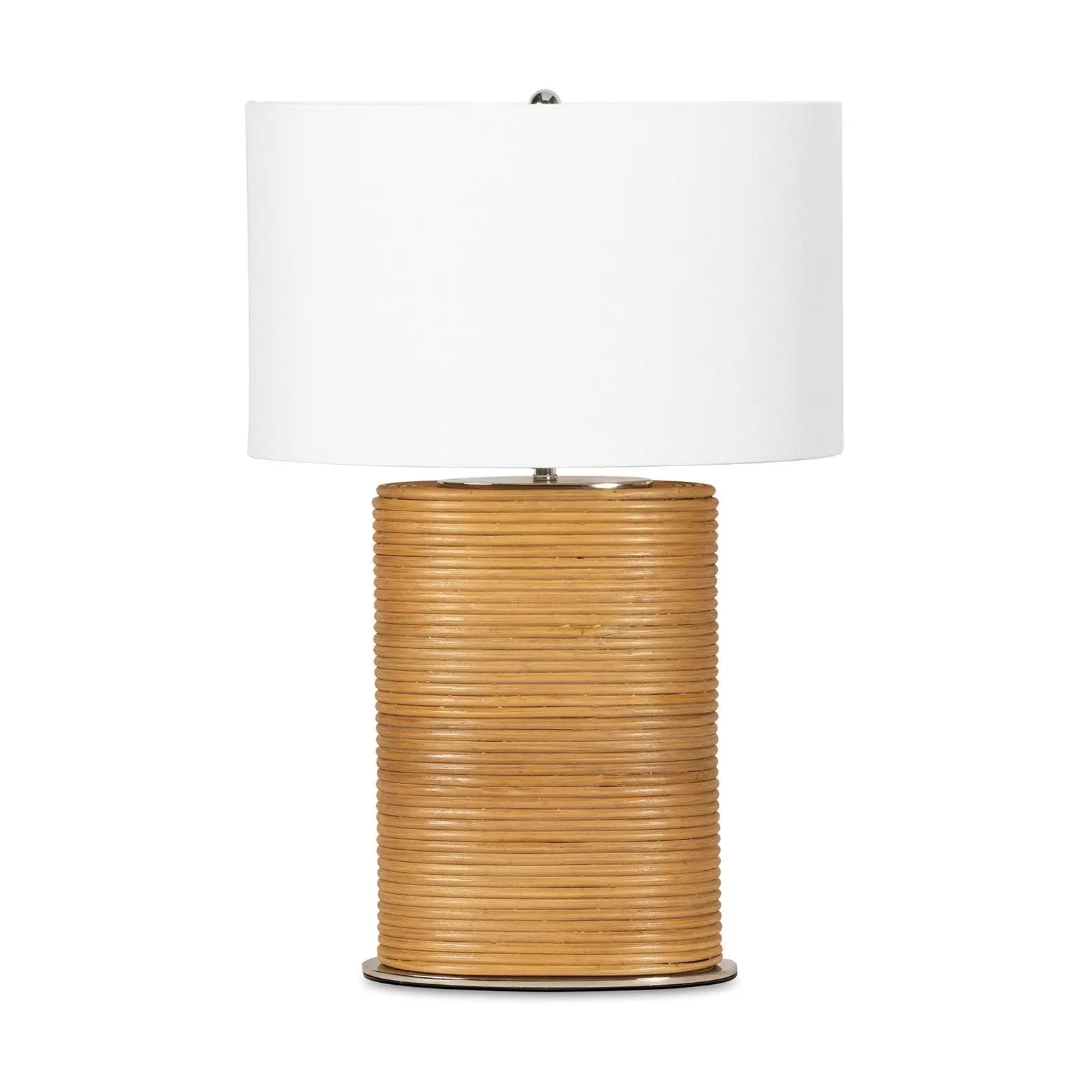 Resort Bedside Table Lamp – Bamboo-Wrapped Base, Natural Finish - Villa Decor & Design