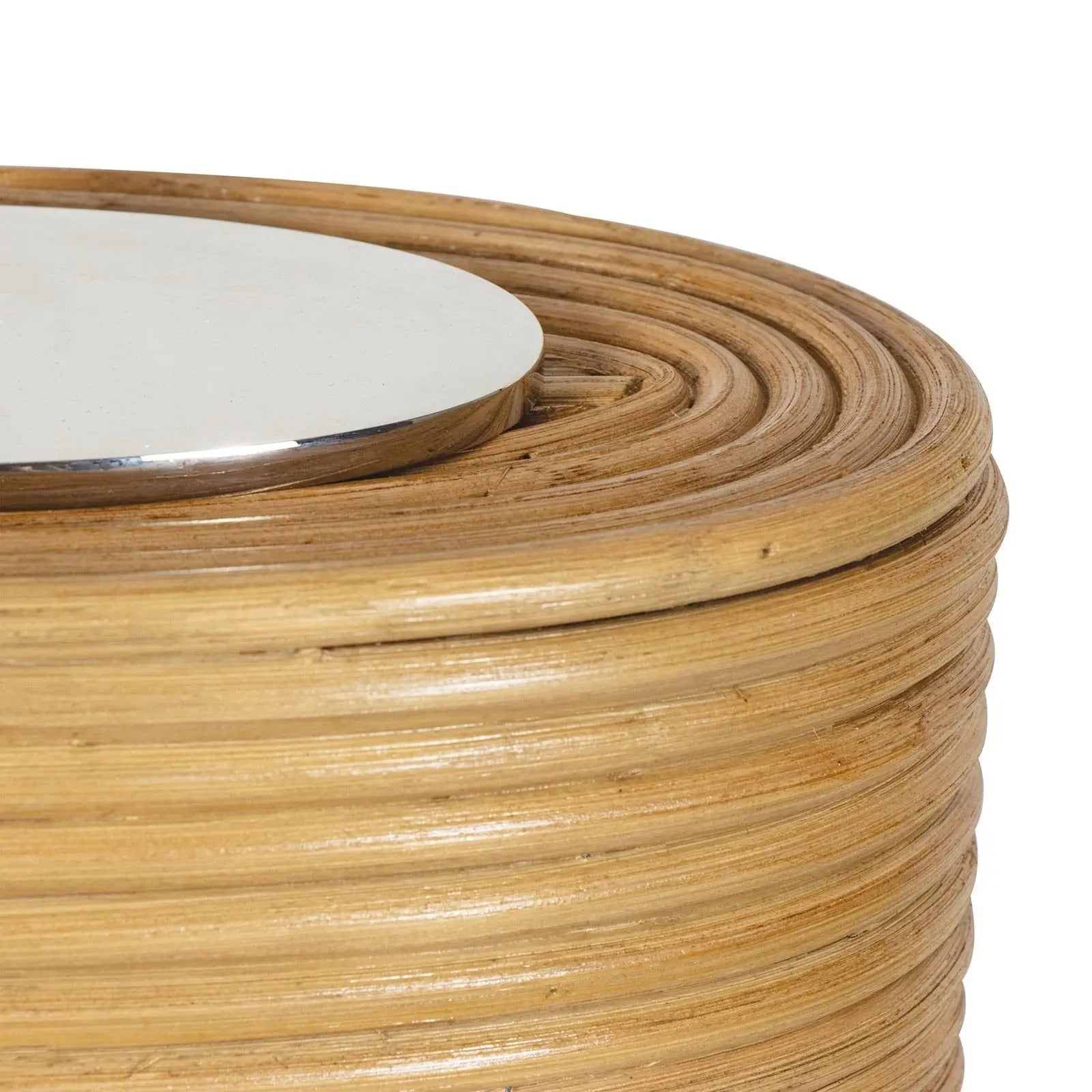 Resort Bedside Table Lamp – Bamboo-Wrapped Base, Natural Finish - Villa Decor & Design