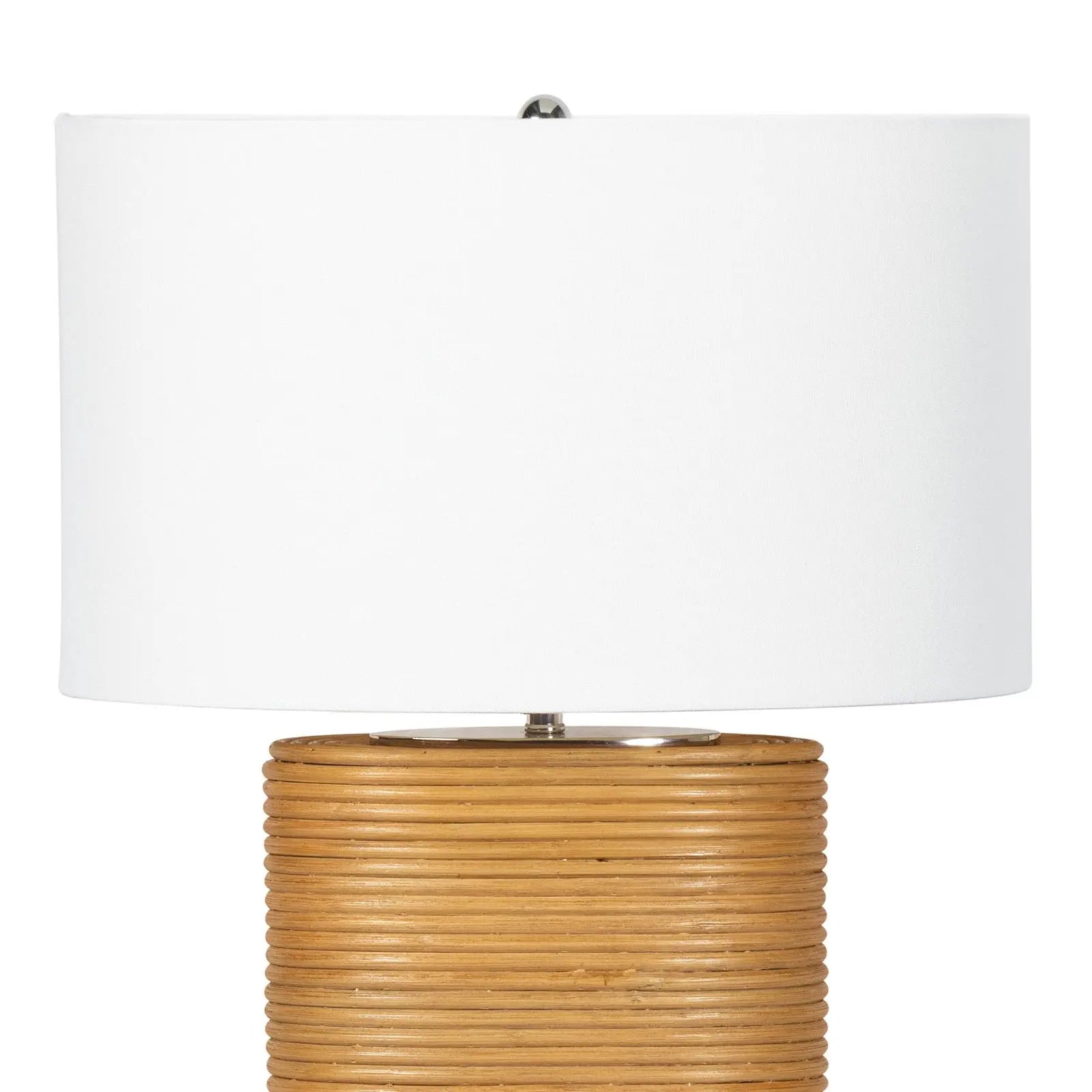 Resort Bedside Table Lamp – Bamboo-Wrapped Base, Natural Finish - Villa Decor & Design