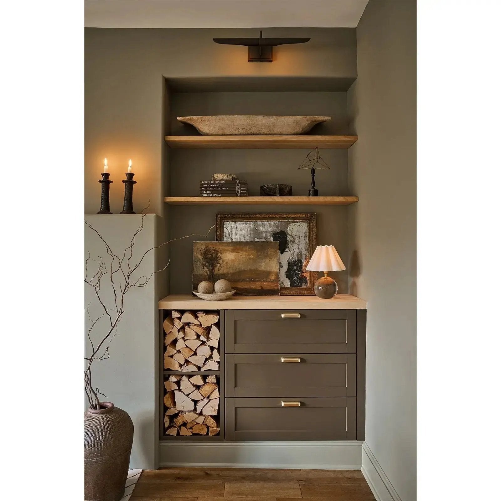 Giorgio Mini Lamp (Natural Brass with Rattan Shade) Regina Andrew