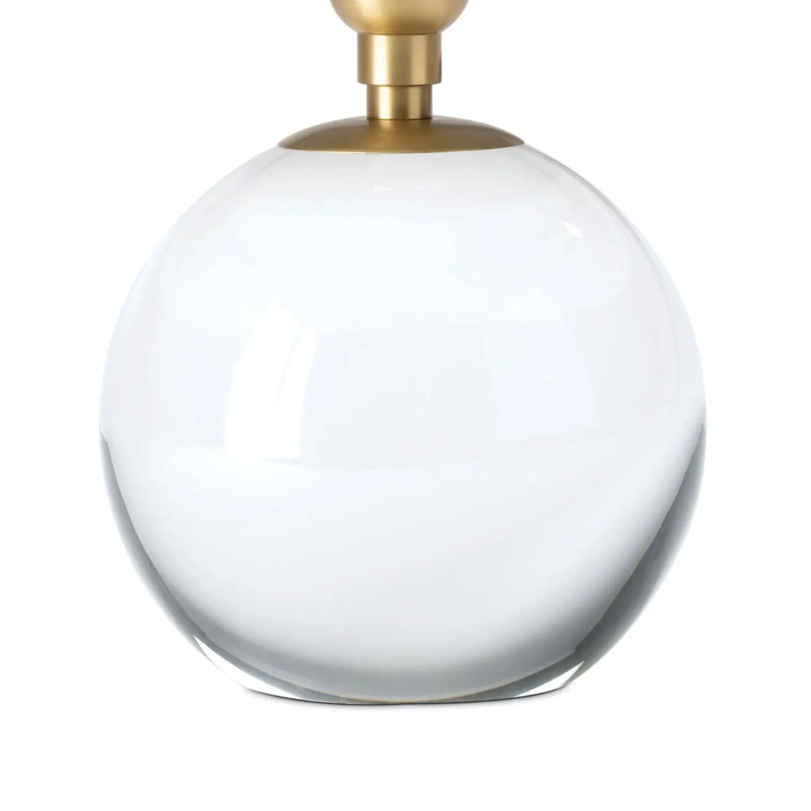 Giorgio Crystal Mini Lamp (Natural Brass with White Scalloped Shade)