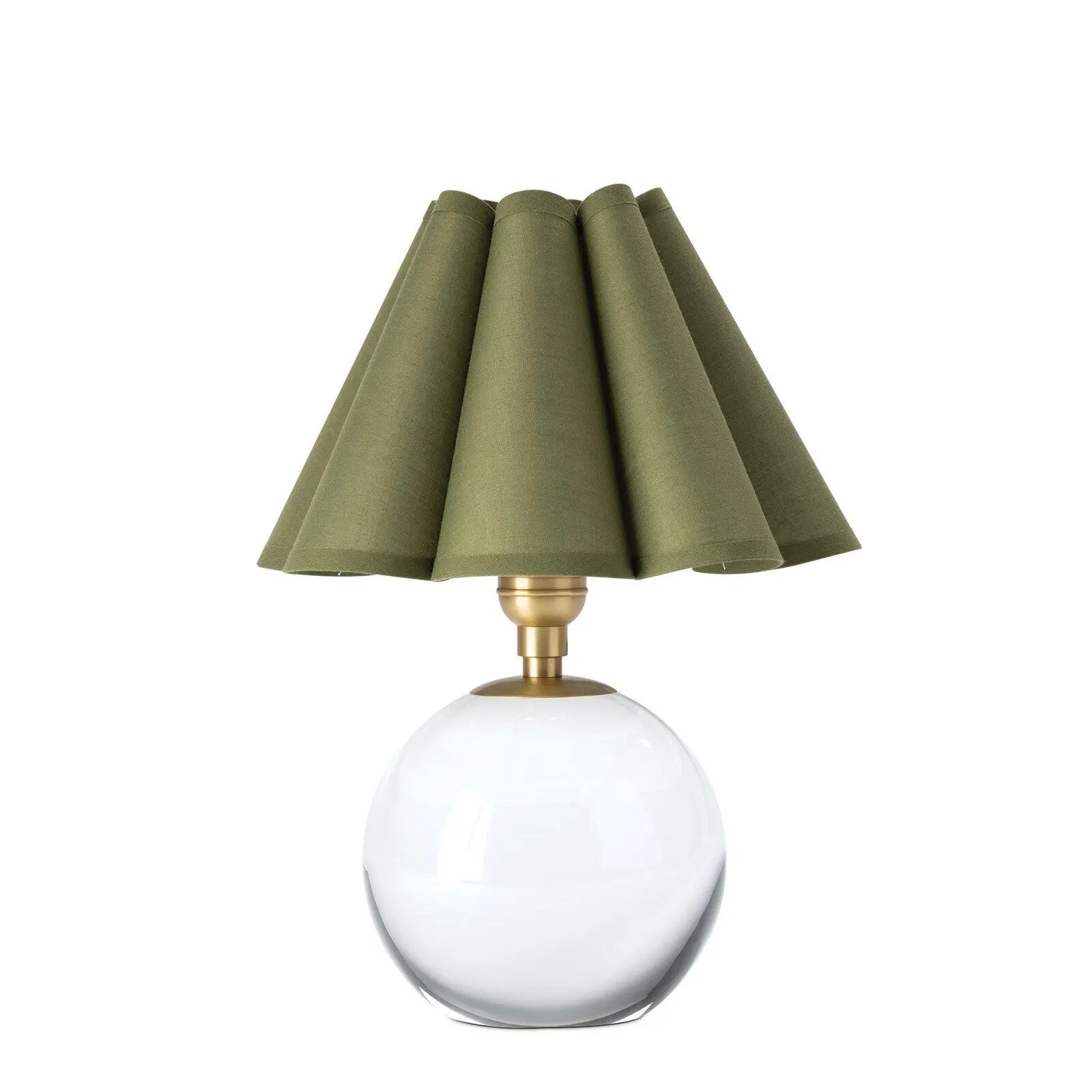 Giorgio Crystal Mini Lamp (Natural Brass) | Scalloped Shade Crystal Mini Lamp