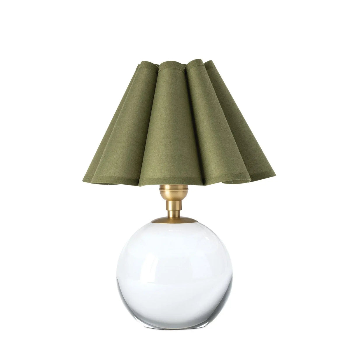 Giorgio Crystal Mini Lamp (Natural Brass) | Scalloped Shade Crystal Mini Lamp Regina Andrew