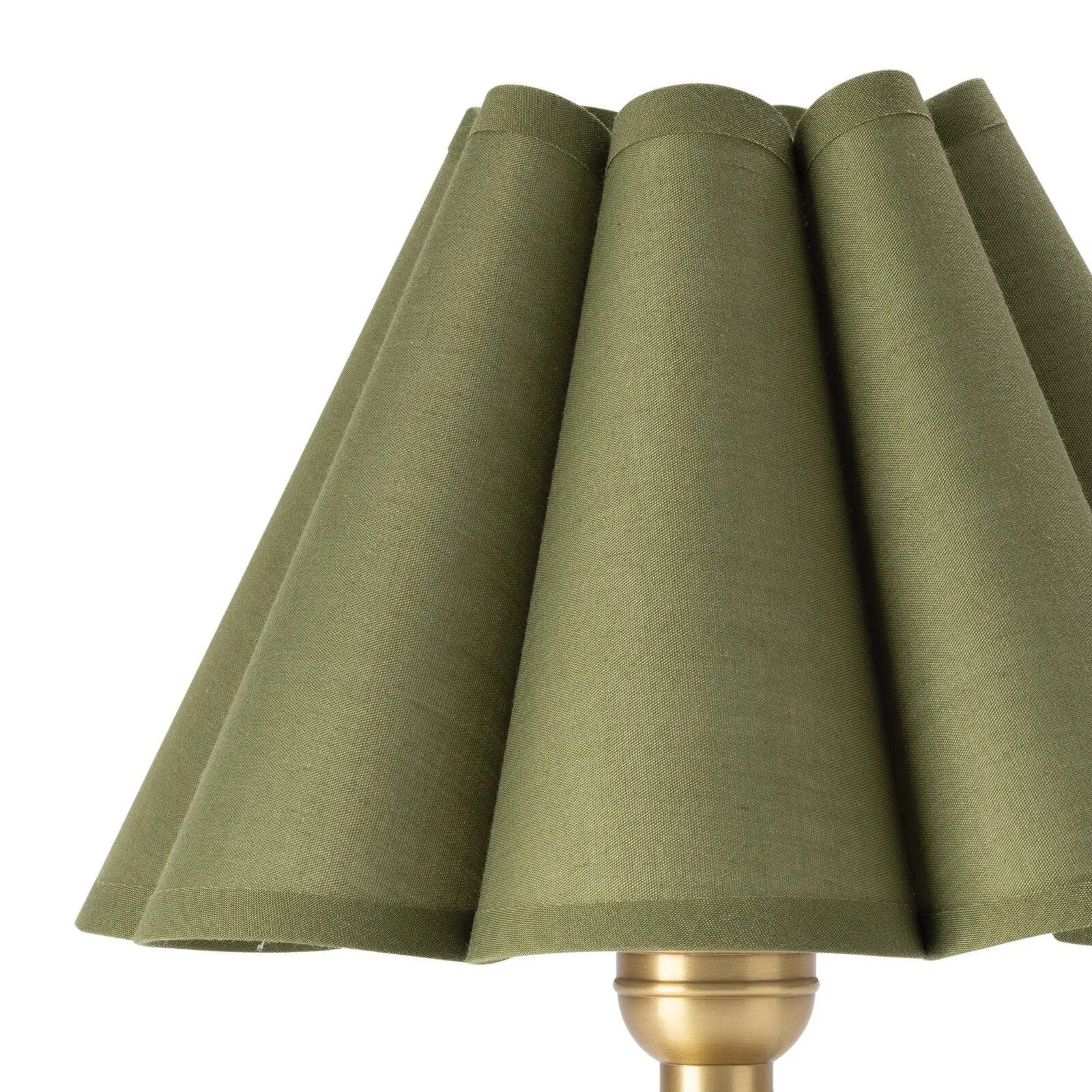 Giorgio Crystal Mini Lamp (Natural Brass) | Scalloped Shade Crystal Mini Lamp