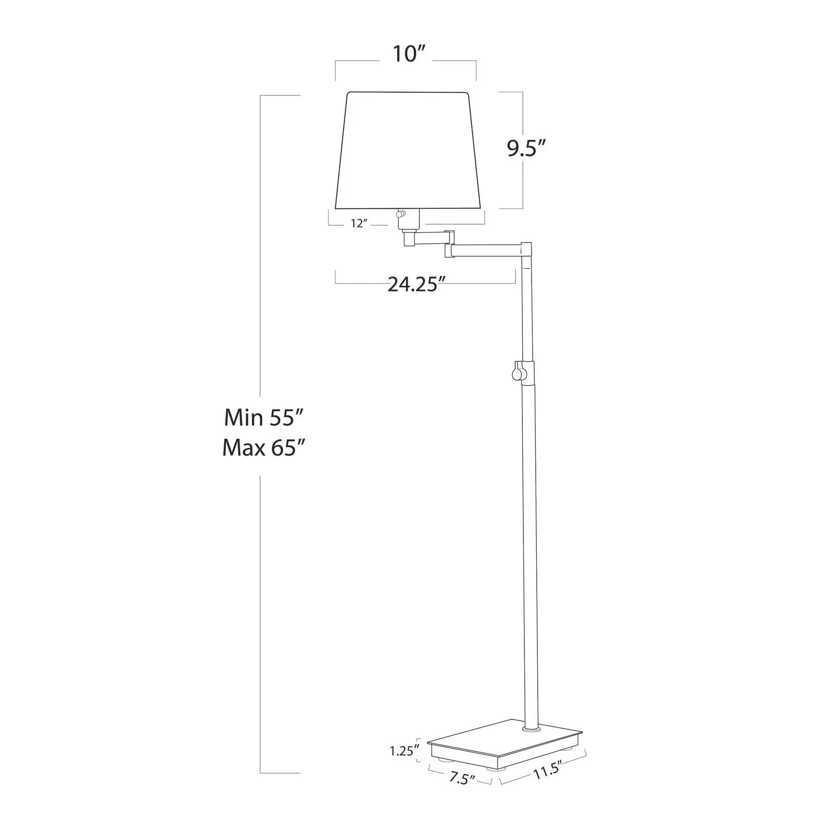 Virtue Floor Lamp (Natural Brass, Oil Rubbed Bronze, or Polished Nickel) - Villa Decor & Design