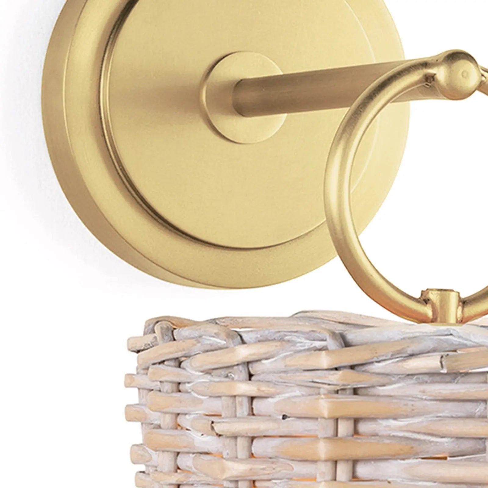 Regina Andrew Nantucket Sconce with woven rattan shade