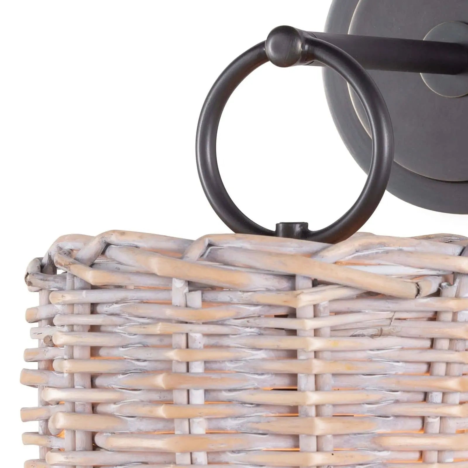Regina Andrew Nantucket Sconce with woven rattan shade