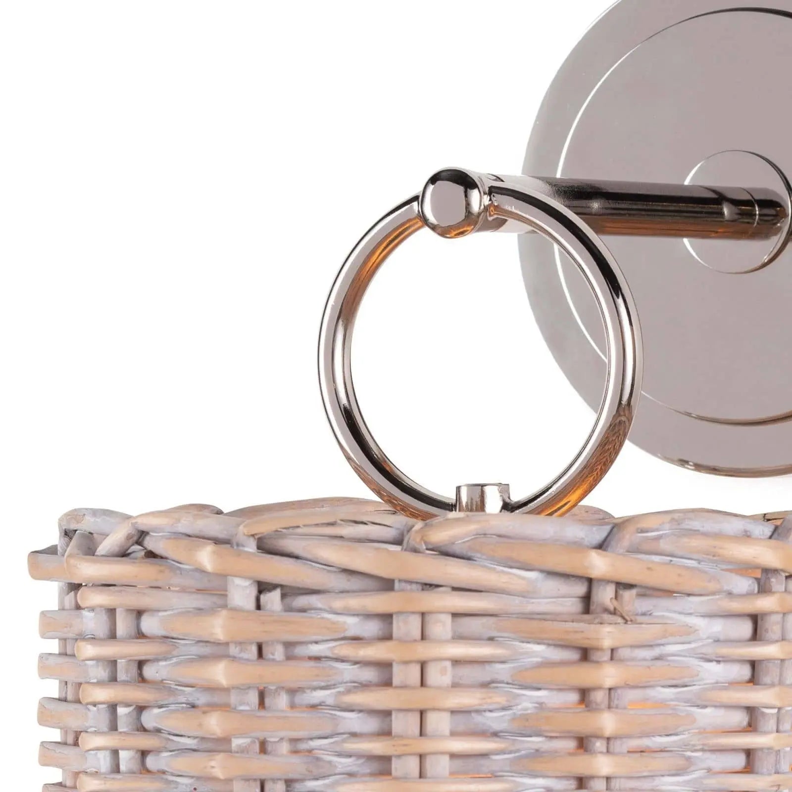 Regina Andrew Nantucket Sconce with woven rattan shade