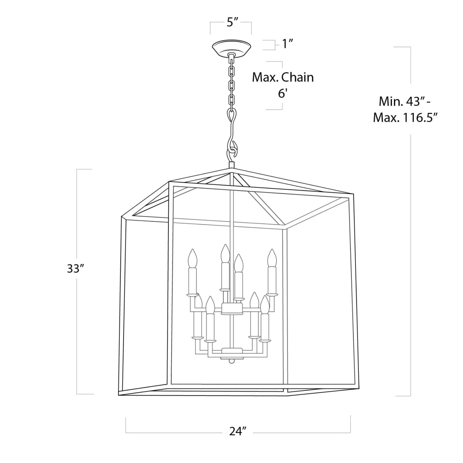 Cape Lantern dimensions