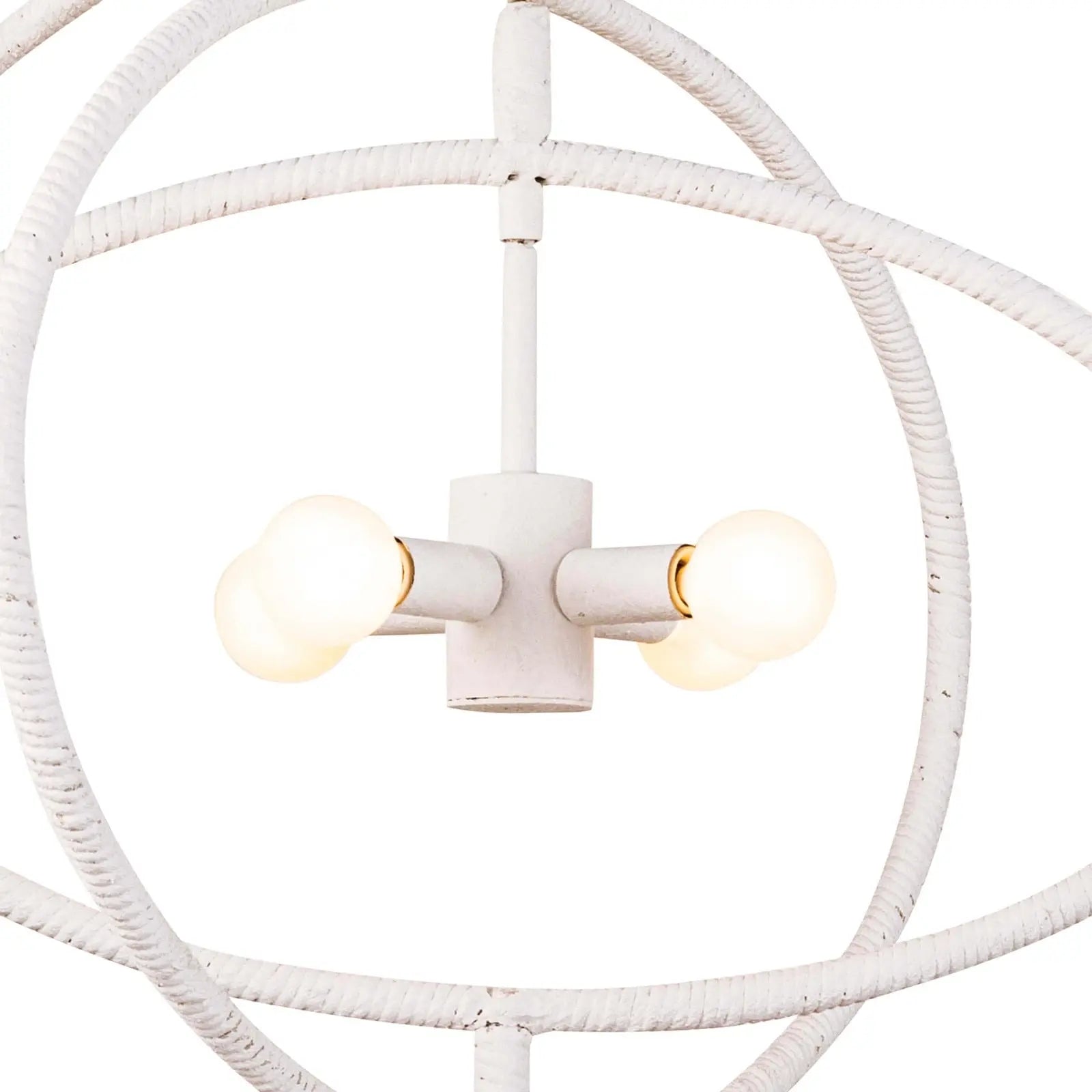 Sail Chandelier – White Jute Rope, Minimalist Design - Villa Decor & Design