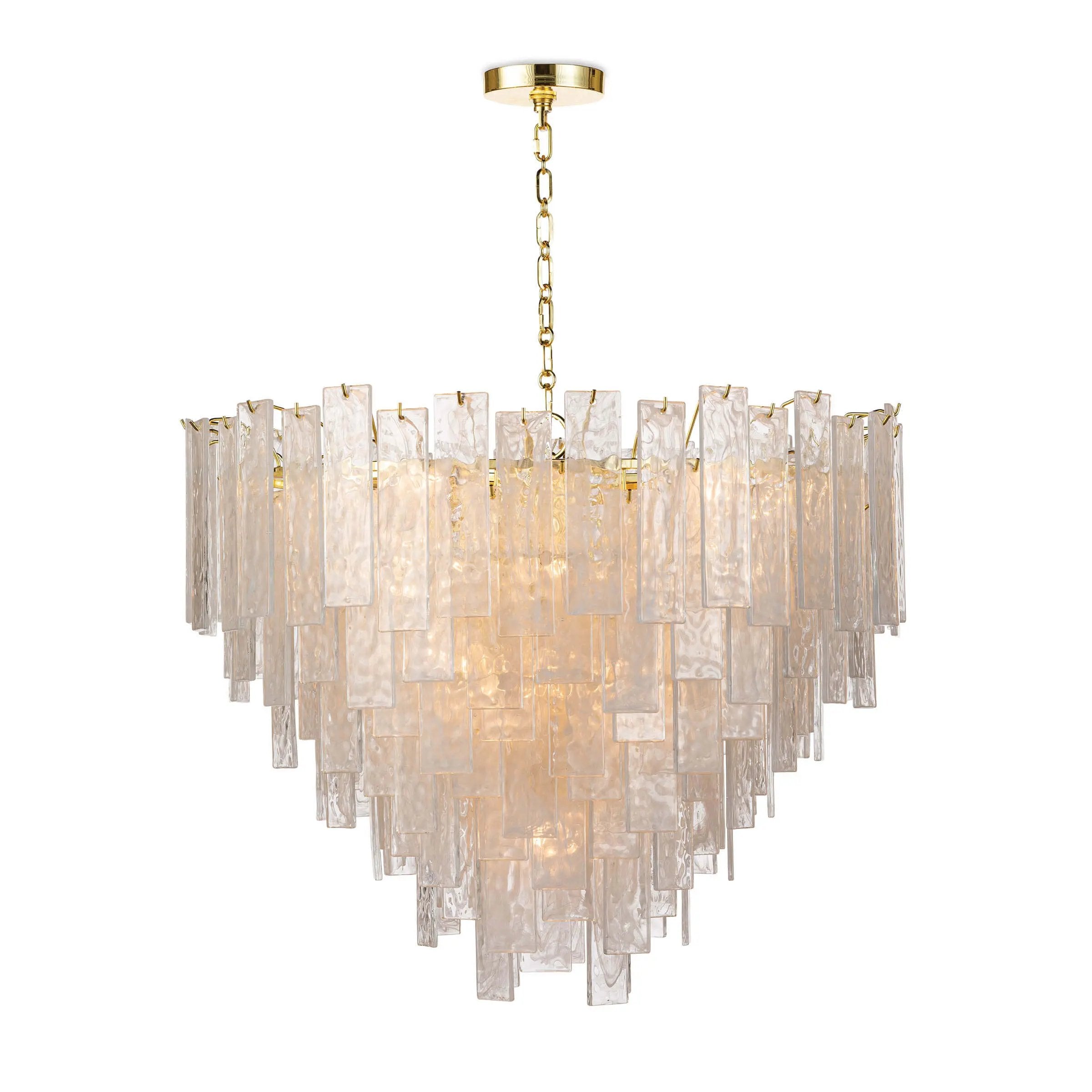 Glacier Chandelier - Gold Water Glass Modern Chandelier Regina Andrew