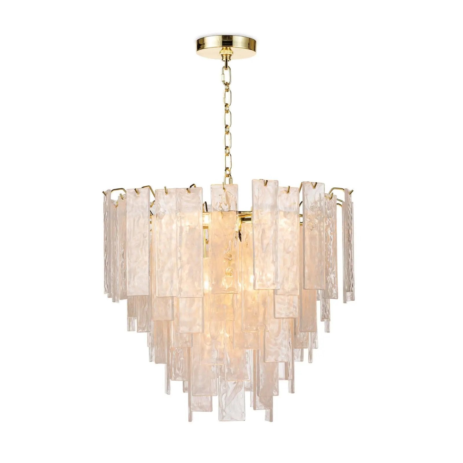 Glacier Chandelier - Gold Water Glass Modern Chandelier Regina Andrew