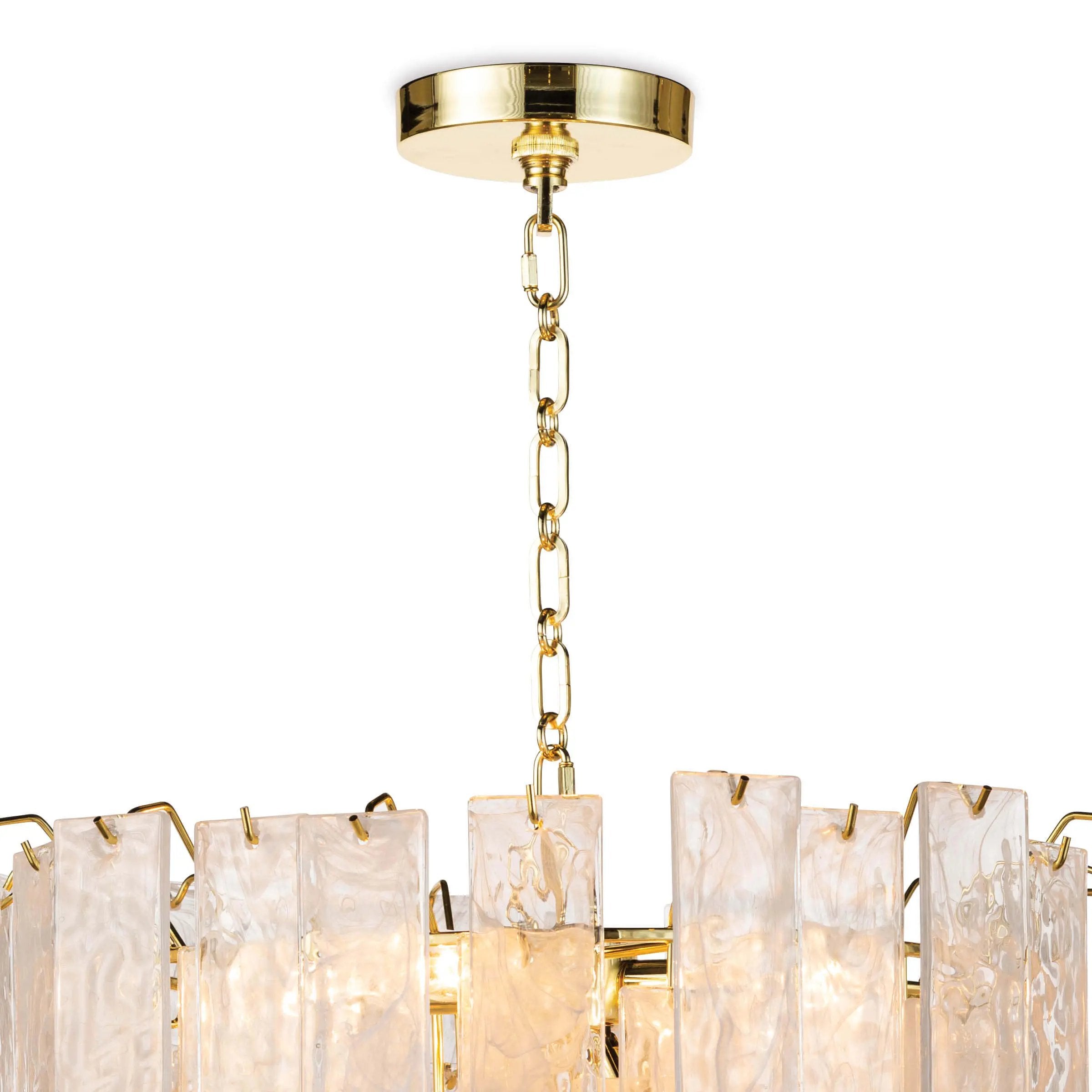 Glacier Chandelier - Gold Water Glass Modern Chandelier Regina Andrew