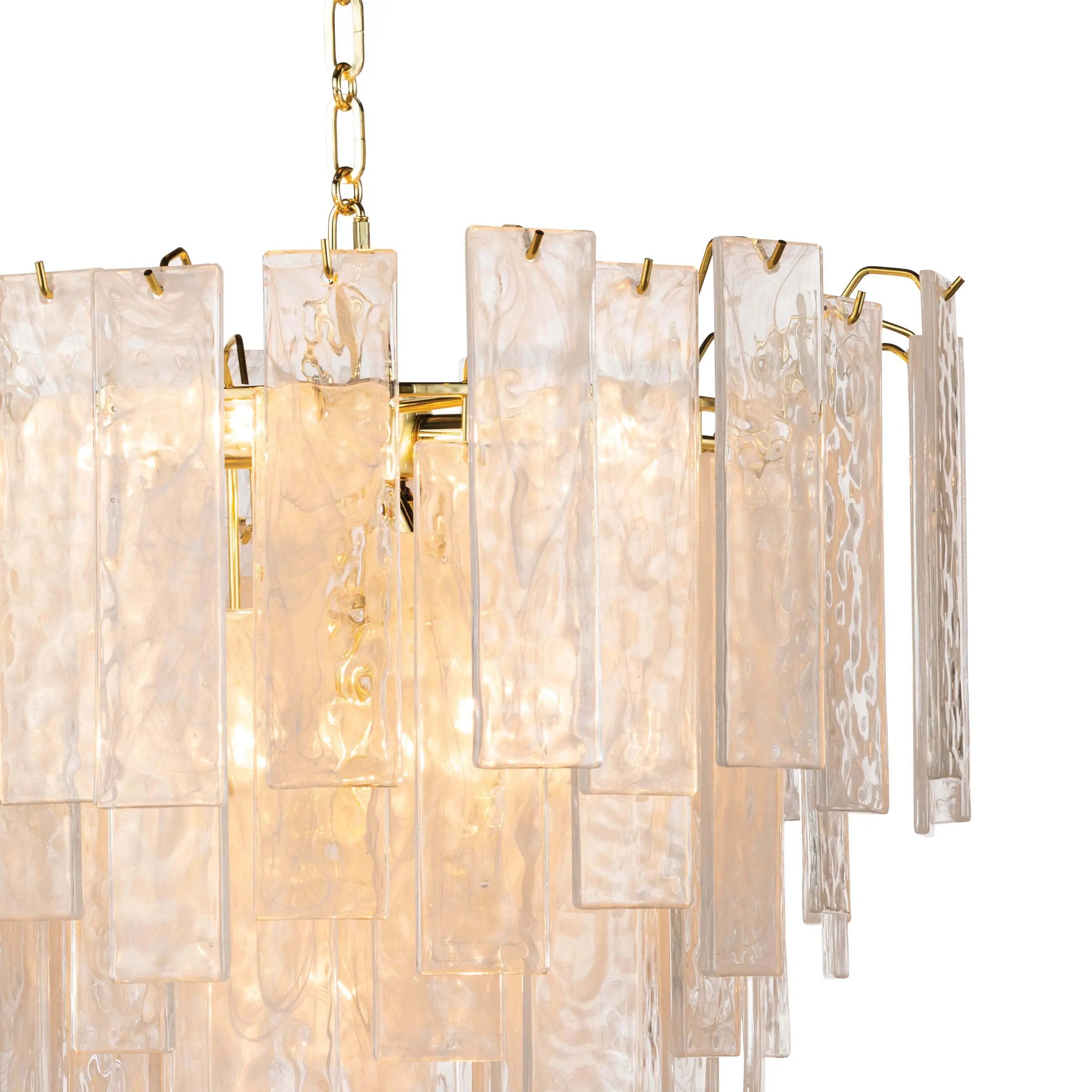 Glacier Chandelier - Gold Water Glass Modern Chandelier Regina Andrew