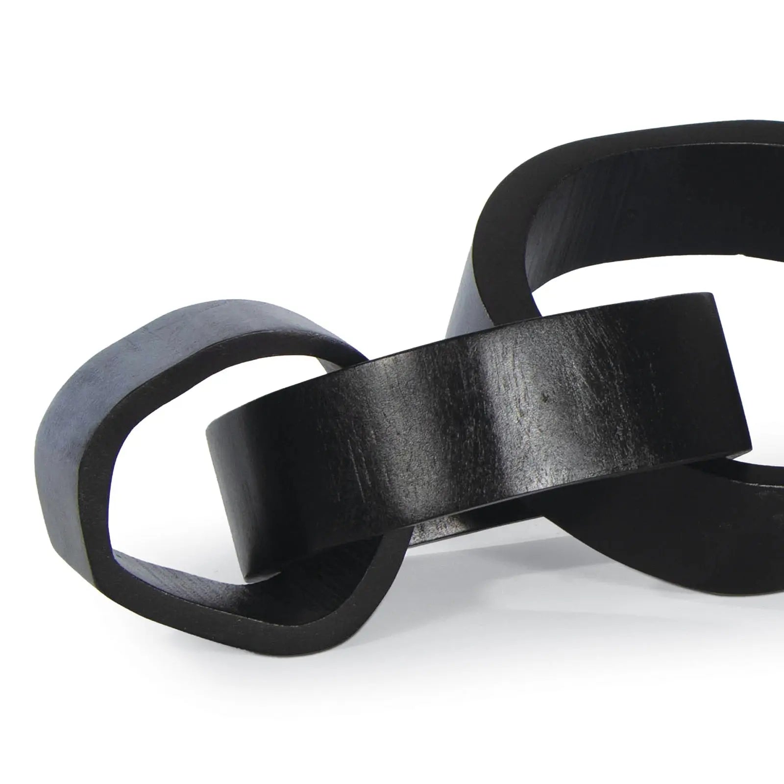 Black leather belt on a white background