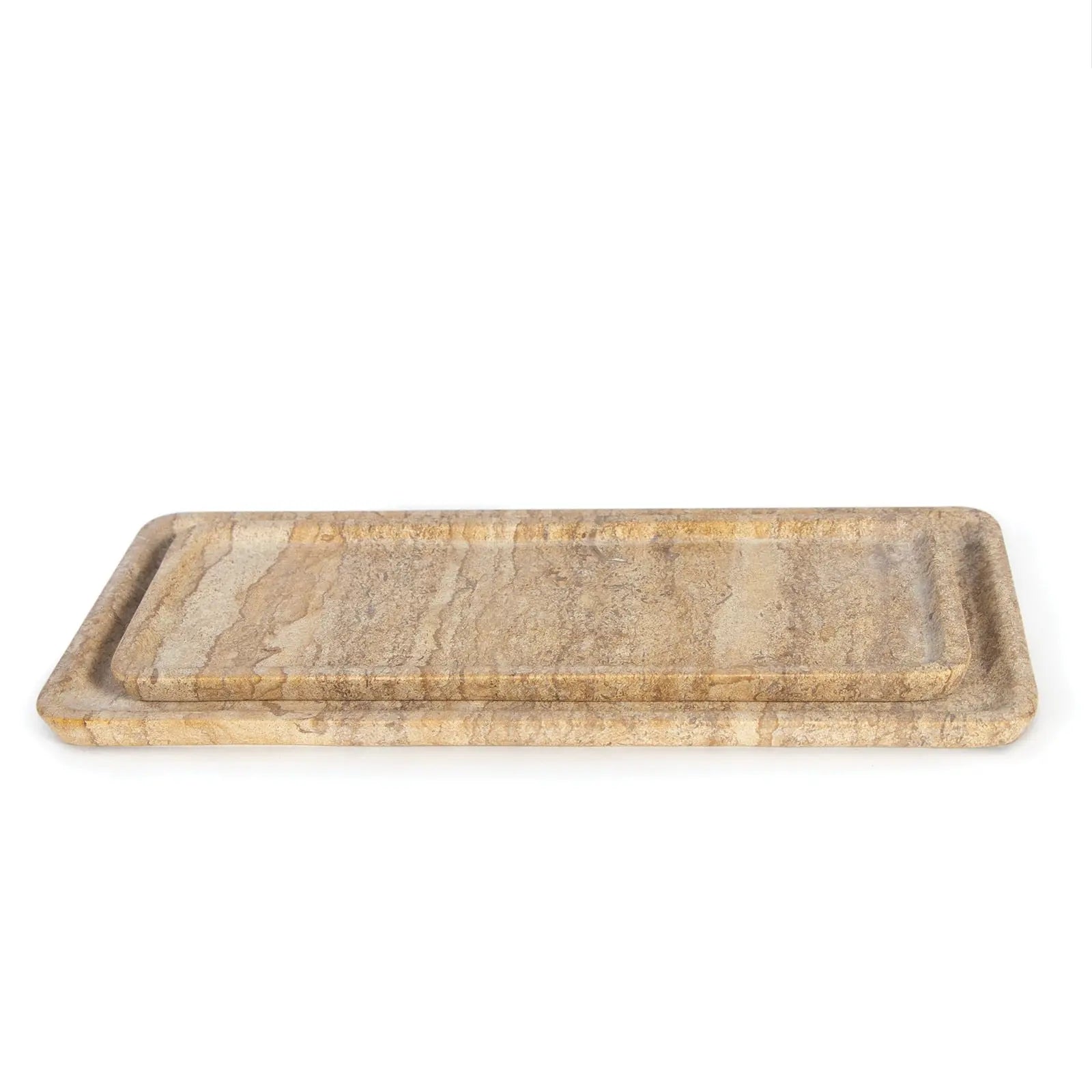 Sutton Marble Tray Set – Rectangular, Small & Large - Villa Decor & Design