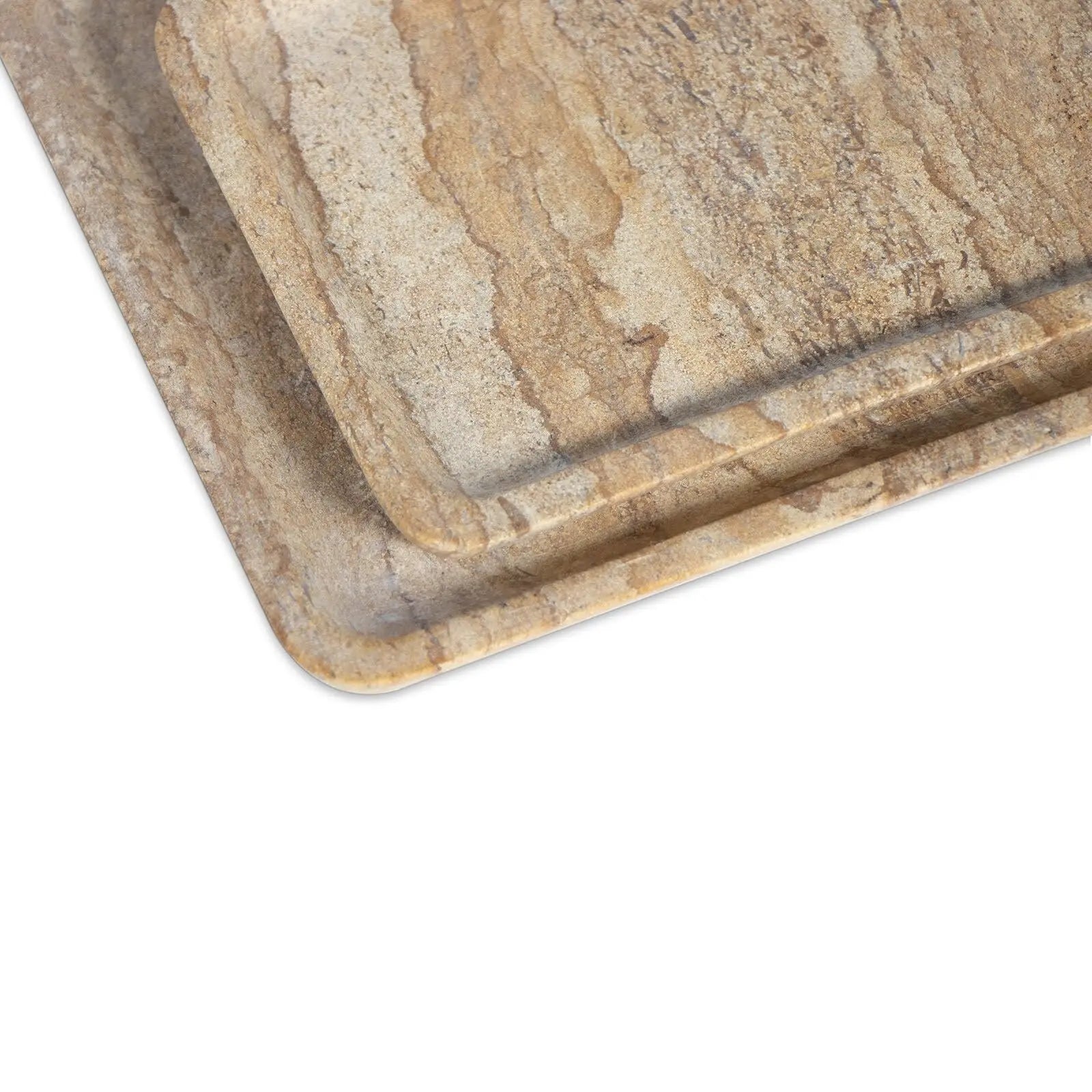 Sutton Marble Tray Set – Rectangular, Small & Large - Villa Decor & Design