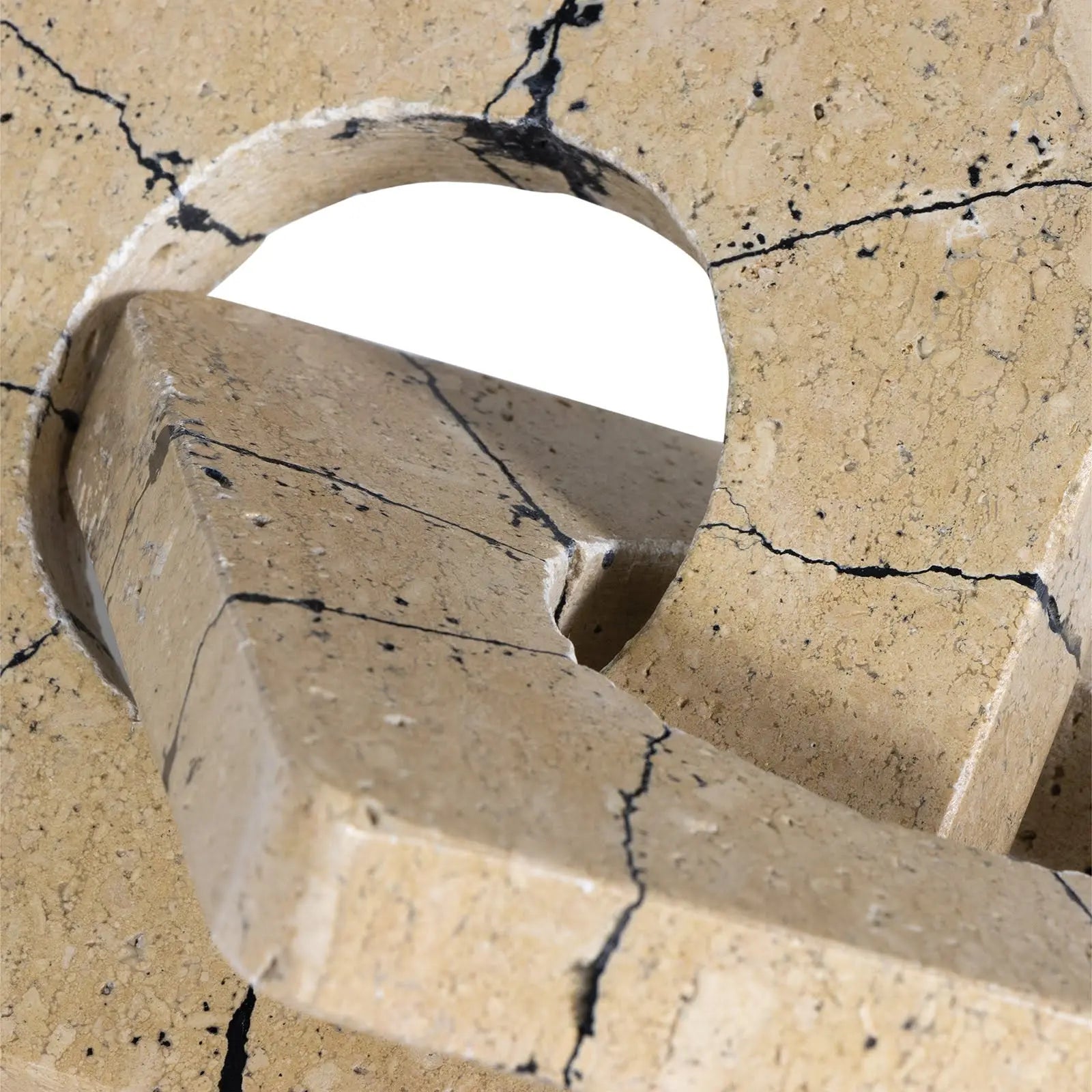 Gemini Marble Accessory | Travertine Kintsugi Inspired Sculpture - Villa Decor & Design