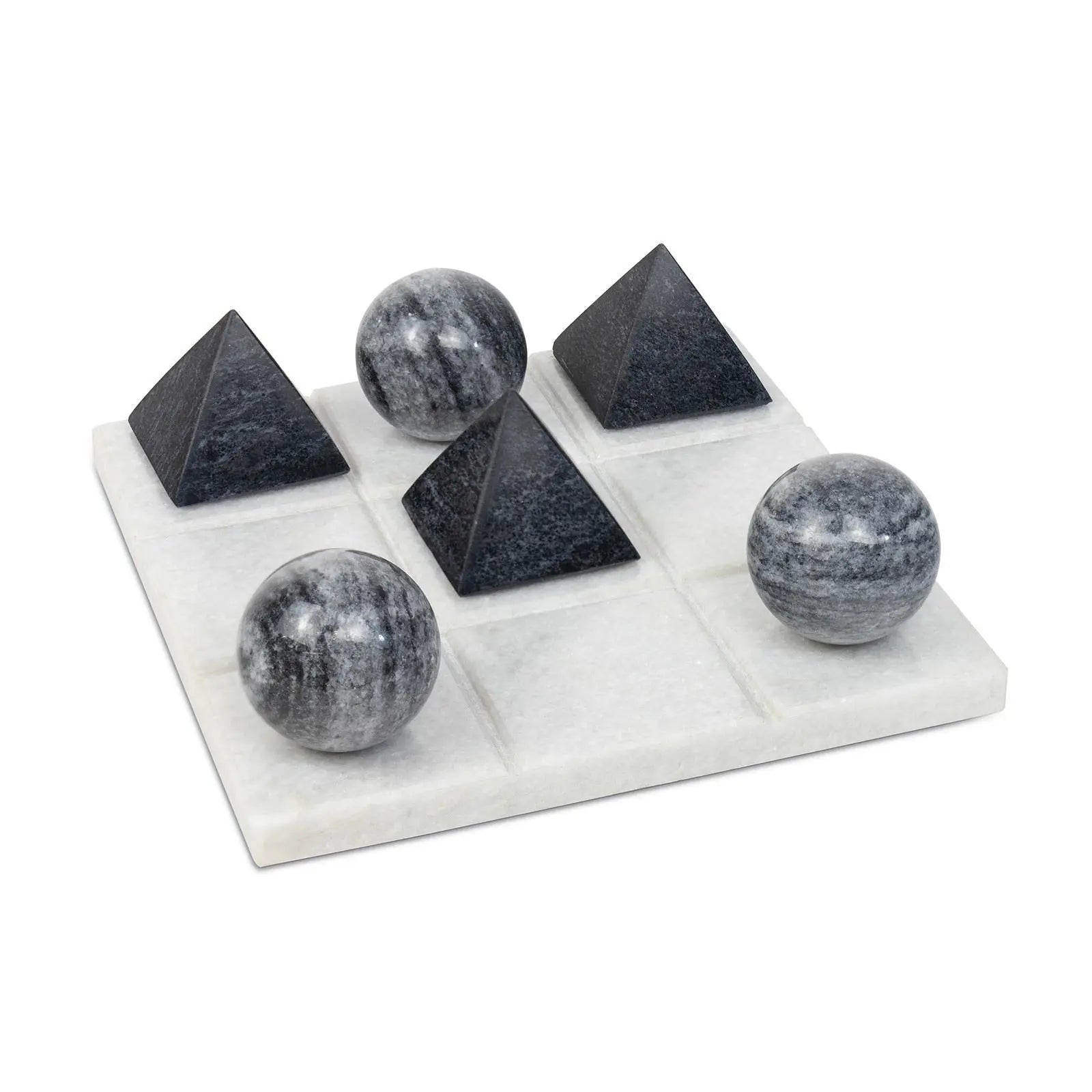 Tic Tac Toe Marble Board - Decorative Game Sculpture - Villa Decor & Design
