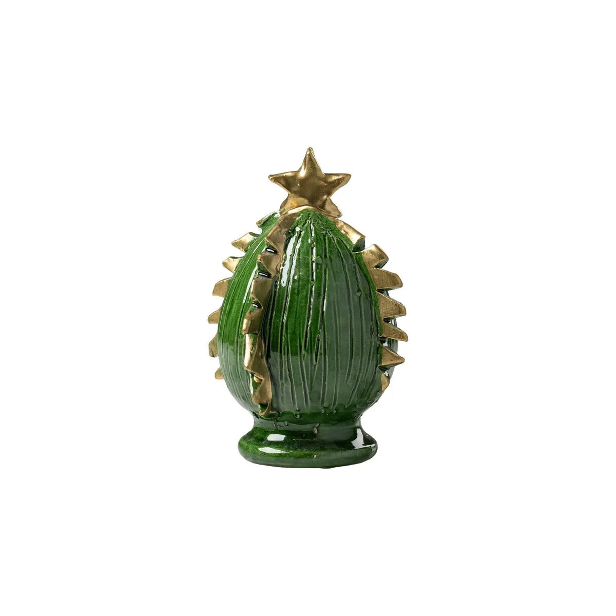 Christmas Tabletop Decor – Green Christmas Tree with Gold Decor