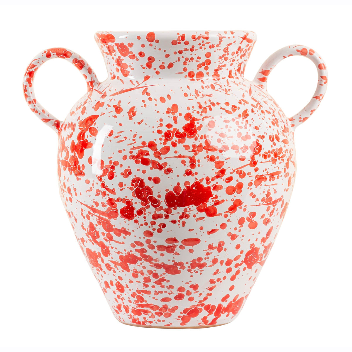 Taverna Speckled Two-Handled Jug, Red/White