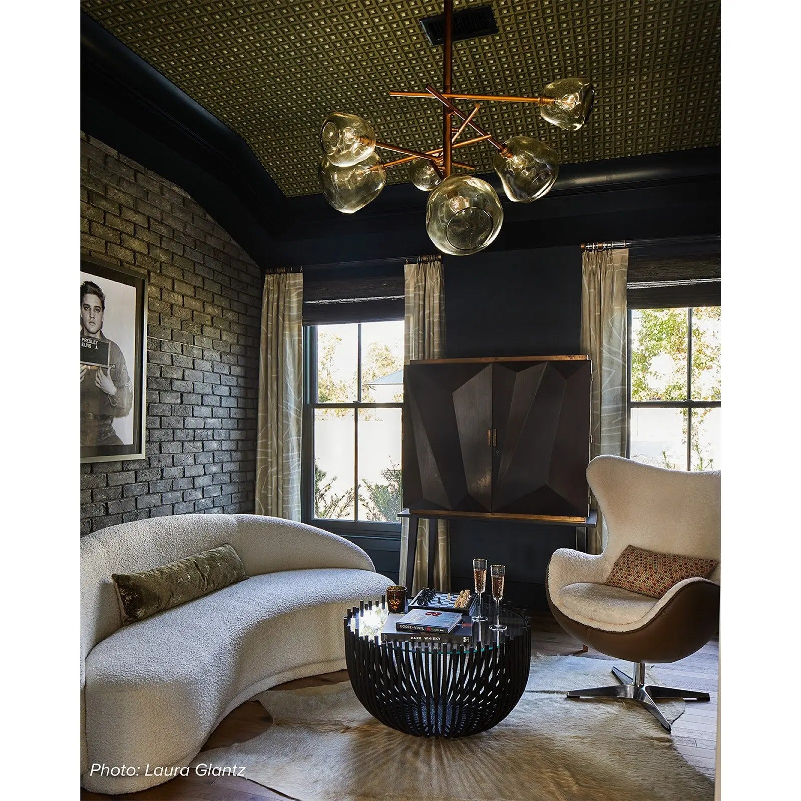 Webbed Coffee Table – Blackened Iron - Villa Decor & Design