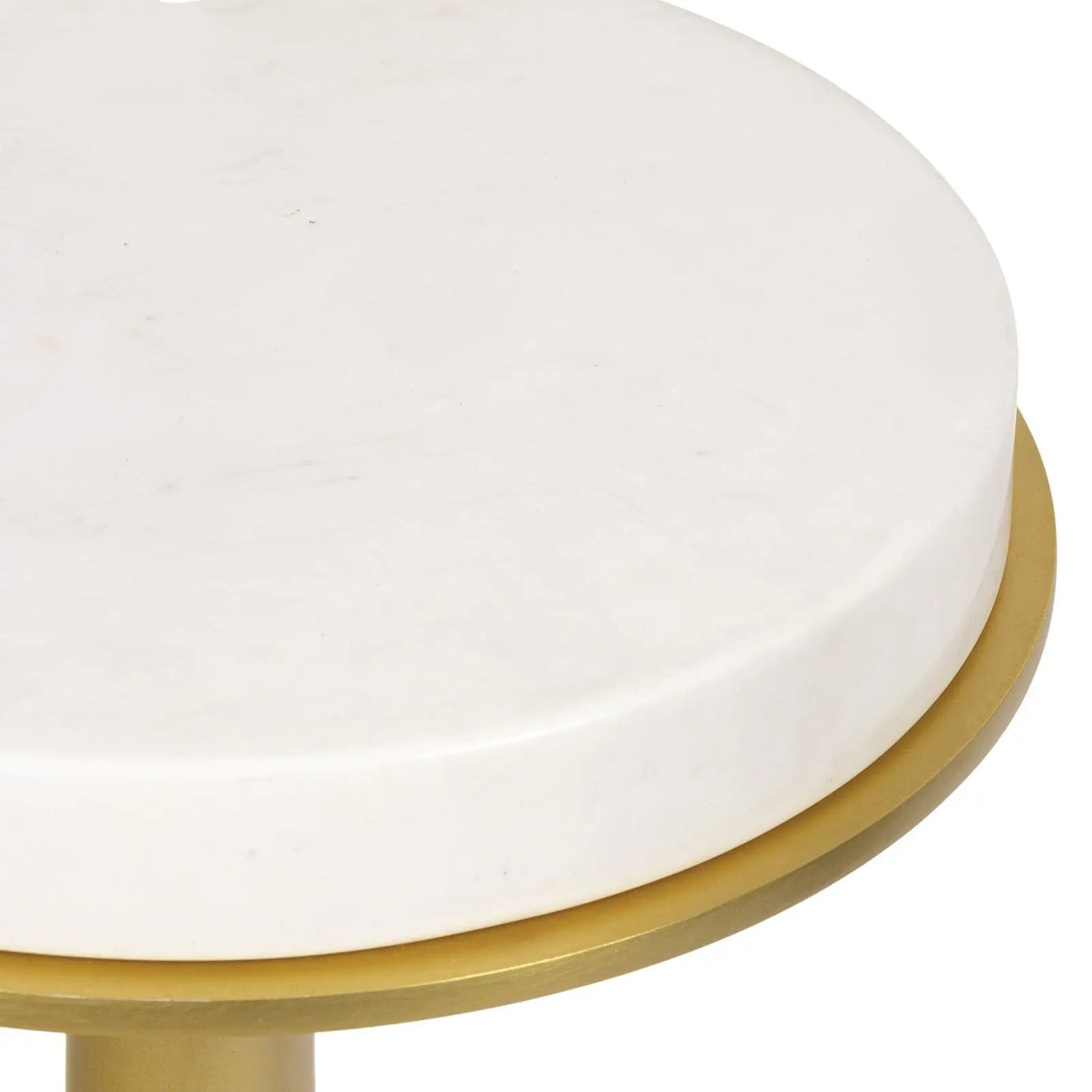 Logan Accent Table - Modern Brass/Bronze & Marble Top - Villa Decor & Design