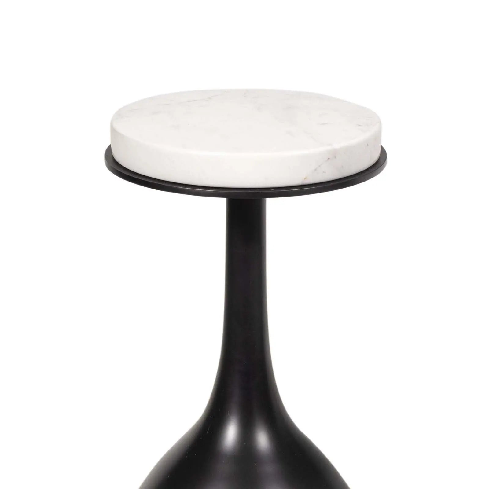 Logan Accent Table - Modern Brass/Bronze & Marble Top - Villa Decor & Design