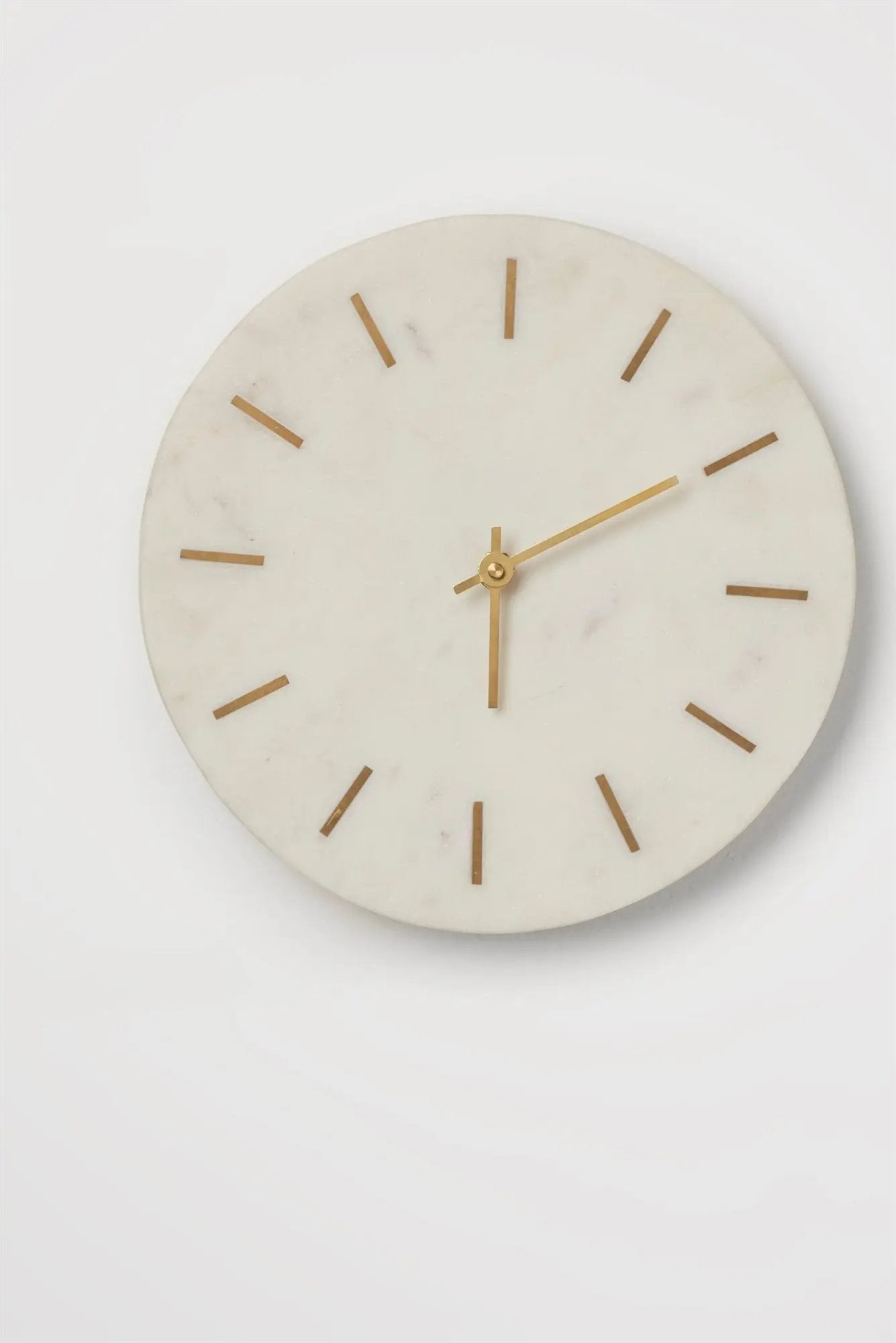 Marble Wall Clock with Gold Inlay – Small or Large BIDKHome