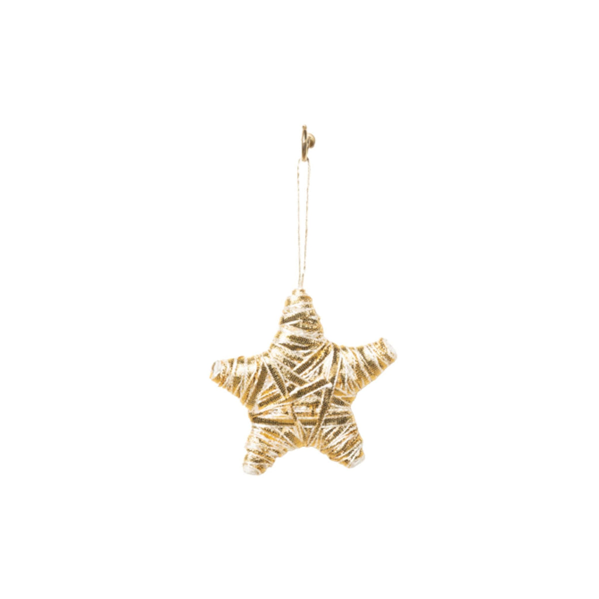 Kantha Gold Star Ornaments – Set of 4