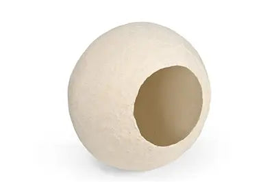 Paper Mache Pendant Light - Off-White Recycled Paper | Small or Large - Villa Decor & Design