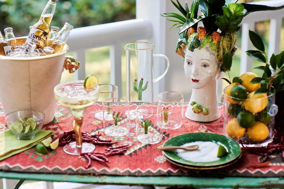 Havana Wine Cooler - Cowhide & Brass with Jaguar Handles Abigails