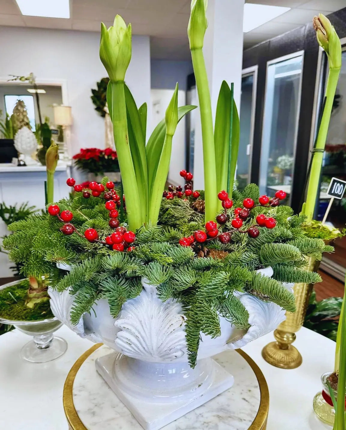 Vinci Centerpiece - Terracotta Acanthus Leaf Bowl | Antiqued White - Villa Decor & Design