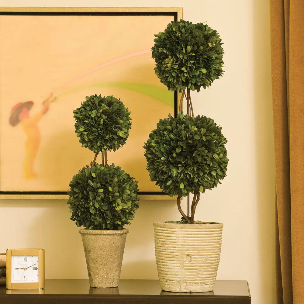 Boxwood Double Sphere Topiary - 28"