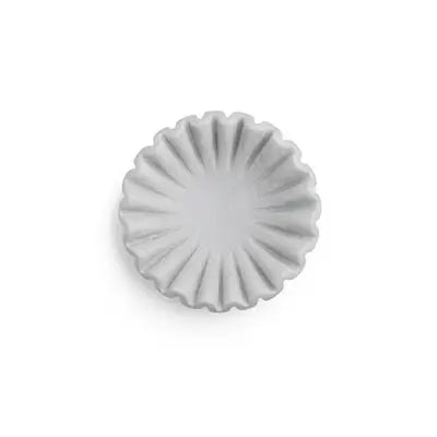 White Marble Ruffled Bowl - XS, S, M, L or XL | White Marble Ruffled Bowl BIDKHome
