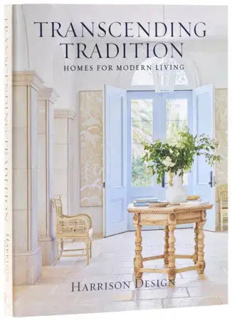 Transcending Tradition book cover with a courtyard entrance