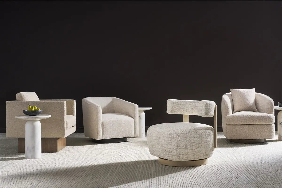 Canyon End Table - Modern Ambaji White Marble Accent Vanguard