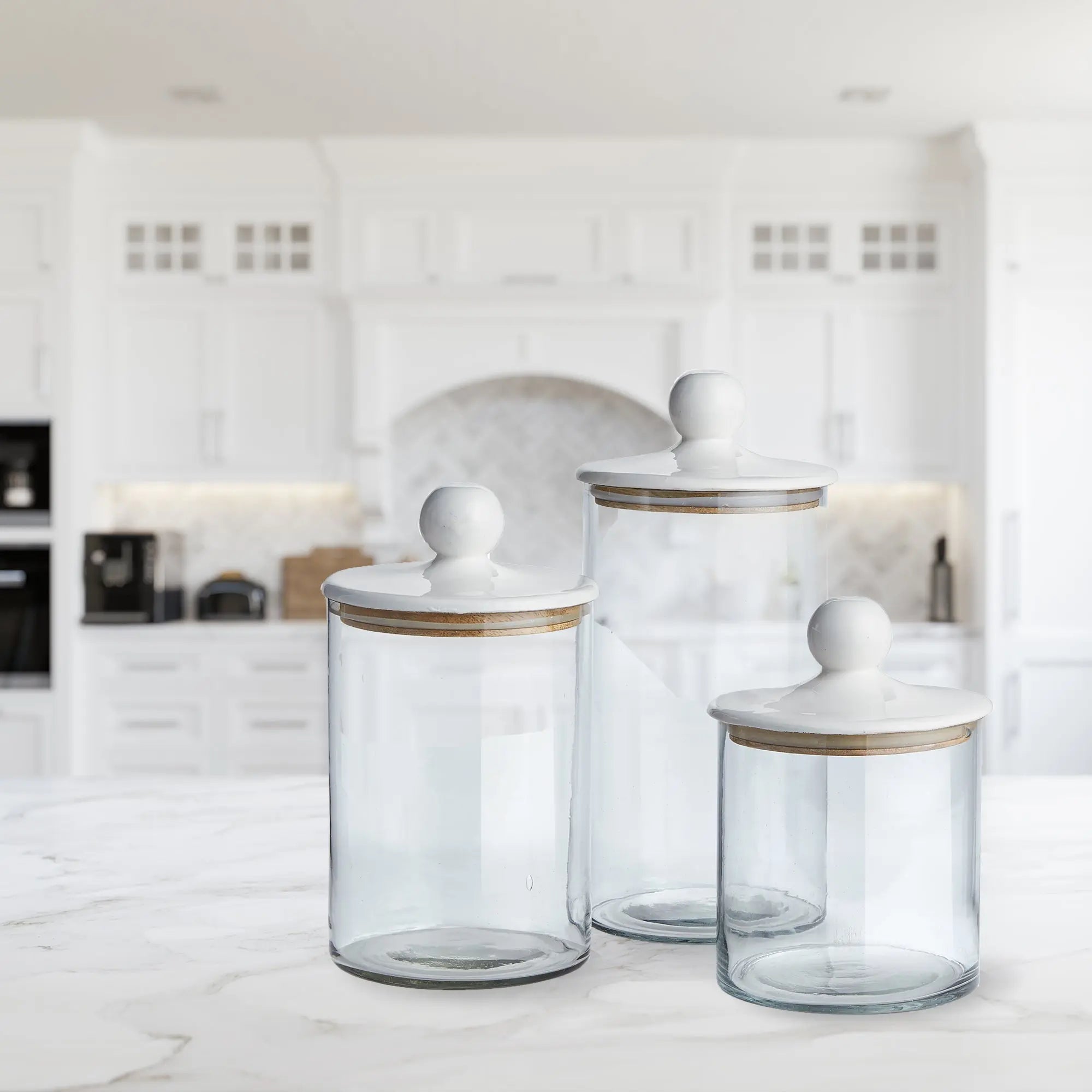 PETALUMA CANISTERS, SET OF 3 Villa Decor & Design