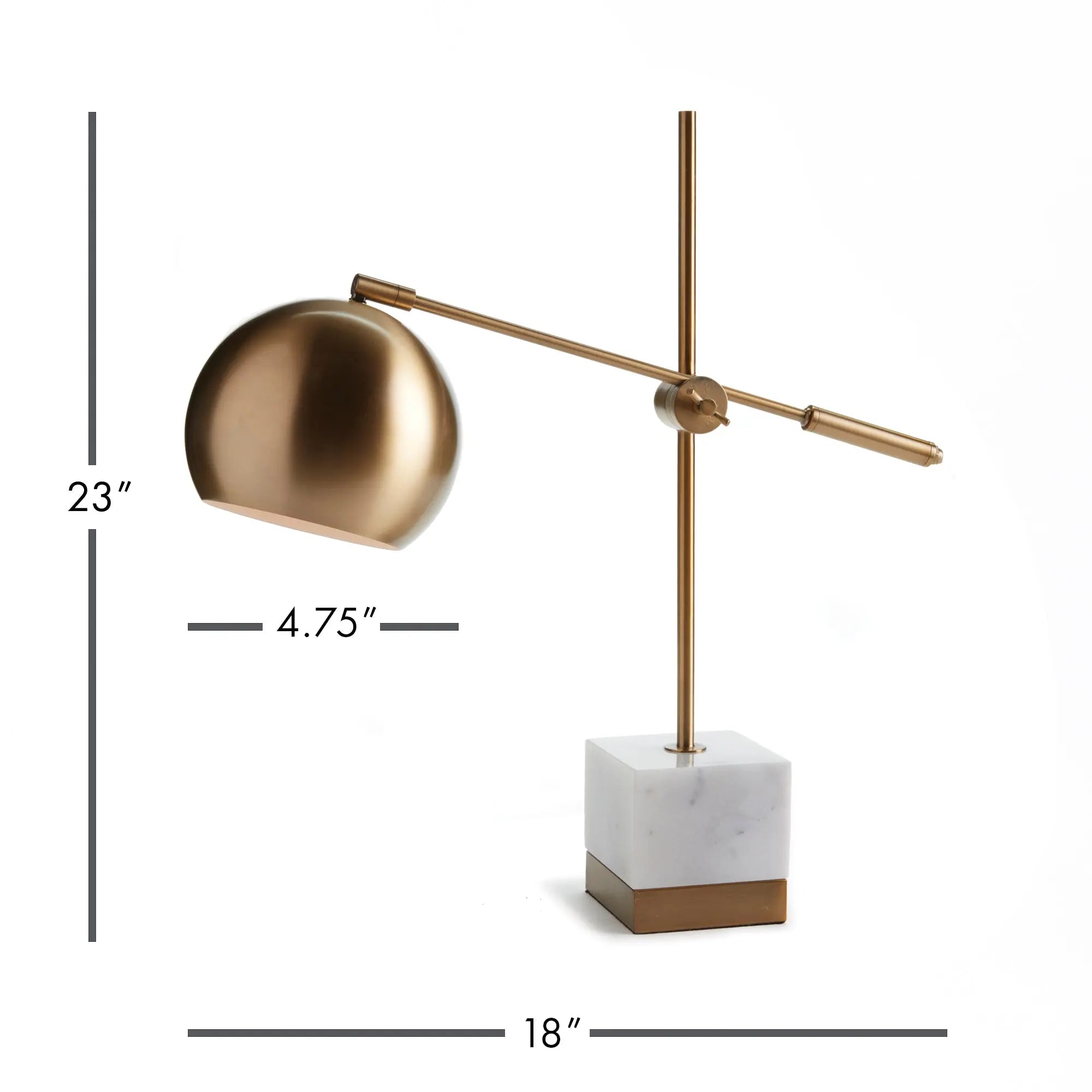 Graydon Adjustable Desk Lamp – Brass and Marble Modern Task Light