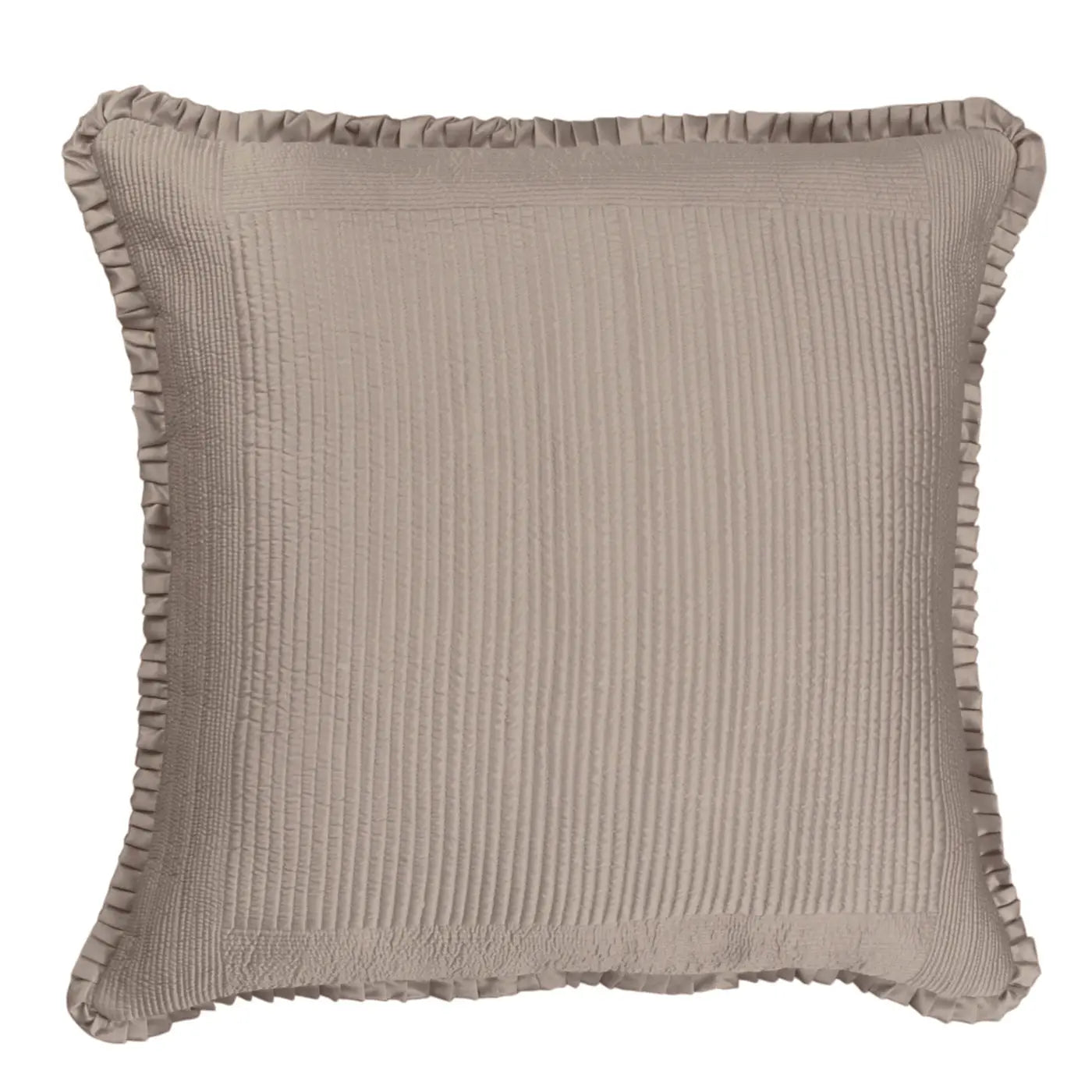 Battersea Pillow - Silk & Sensibility Quilted Ruffle Sham - Villa Decor & Design