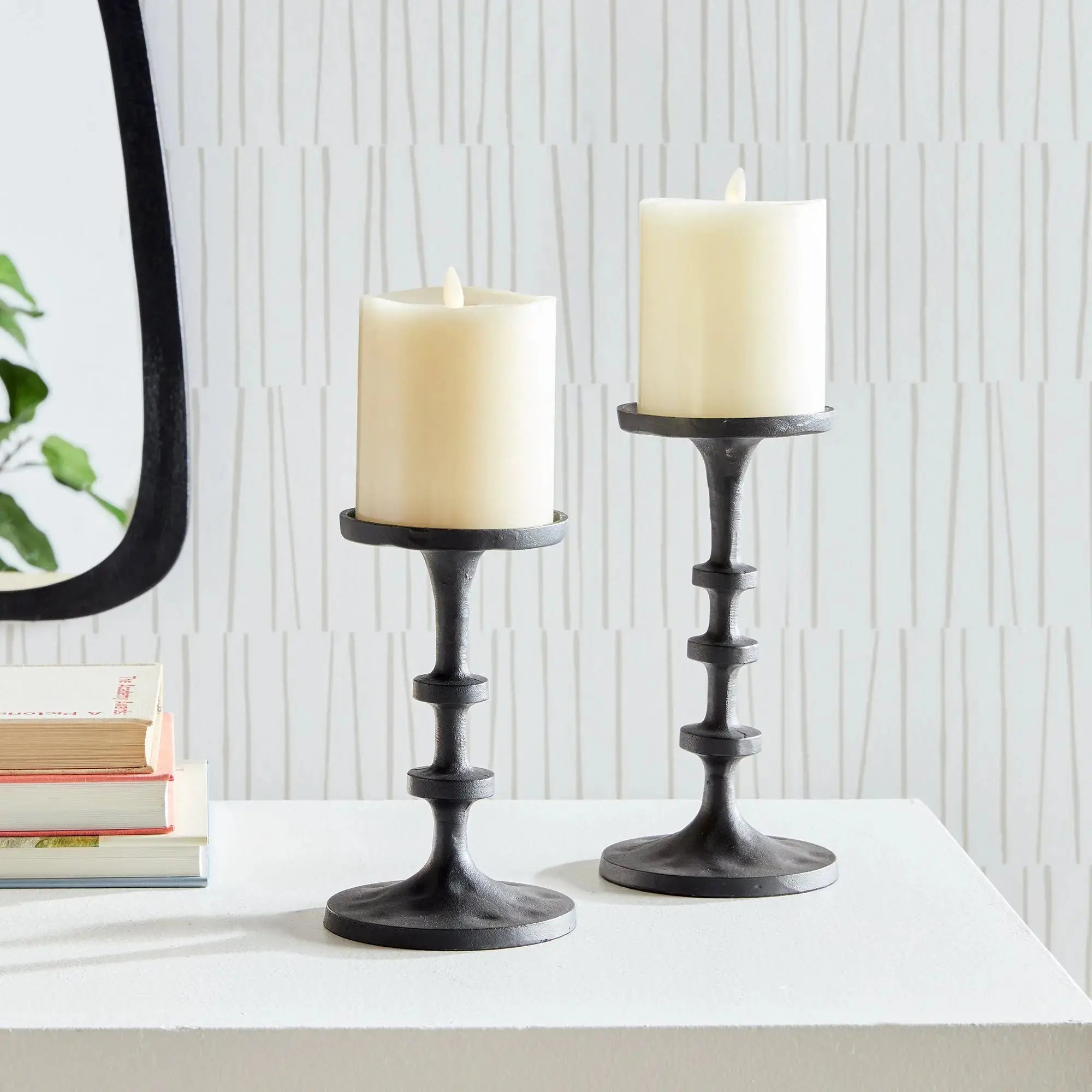 ABACUS PETITE CANDLE STANDS, SET OF 2 Villa Decor & Design