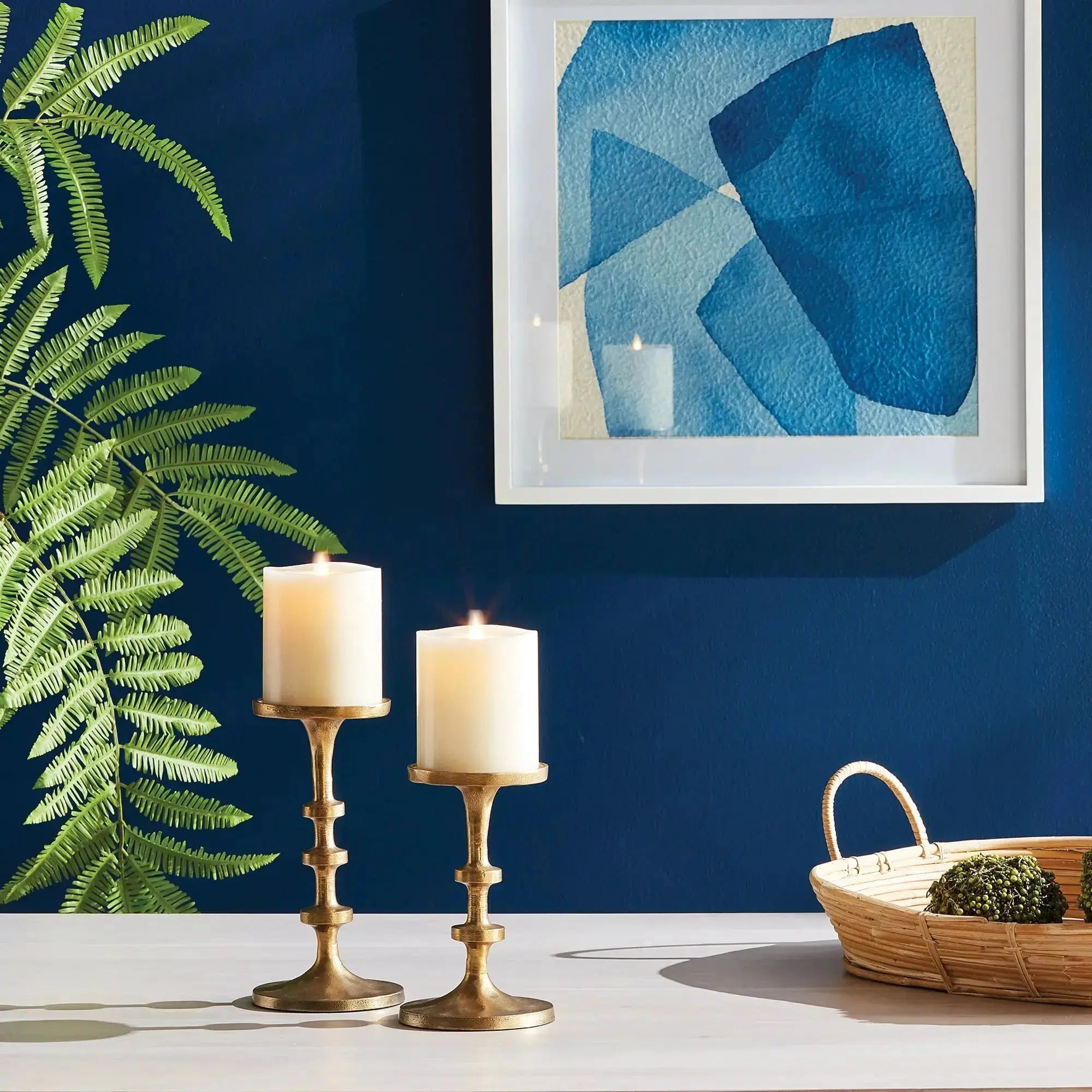 ABACUS PETITE CANDLE STANDS, SET OF 2 Villa Decor & Design