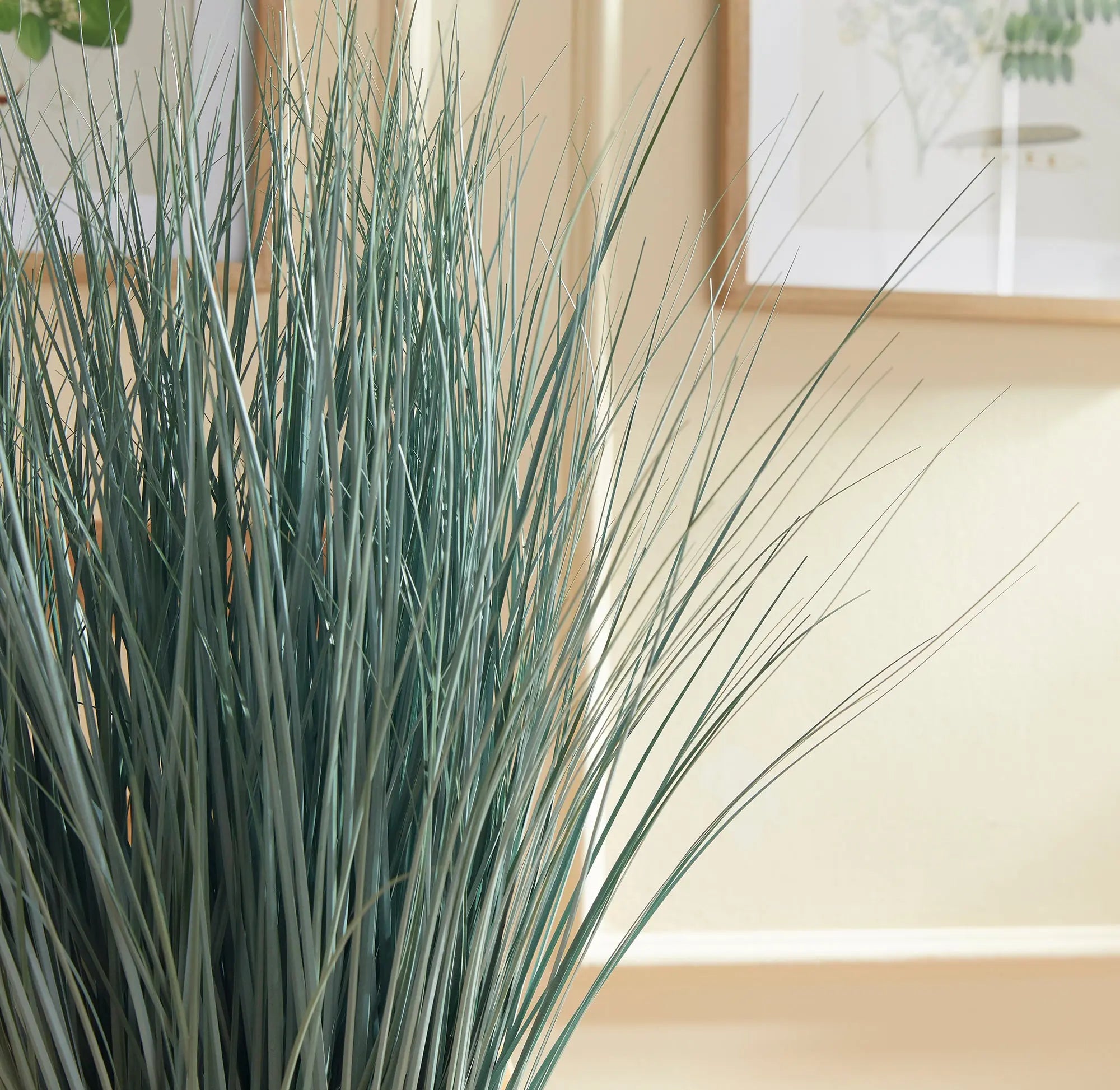 32" Blue Oat Grass Drop-In Faux Plant