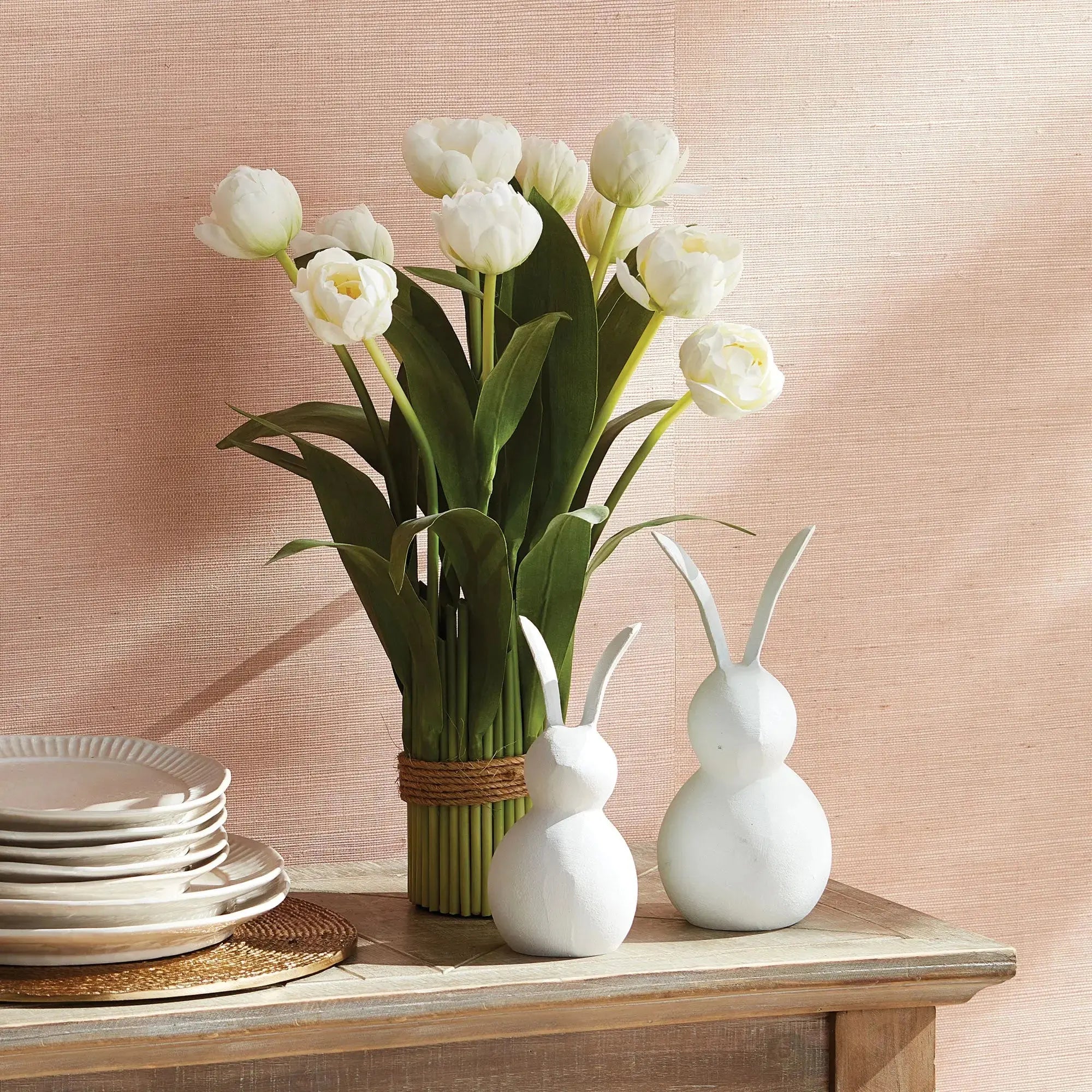 PEONY TULIP BUNDLE DROP-IN 23.5" Villa Decor & Design