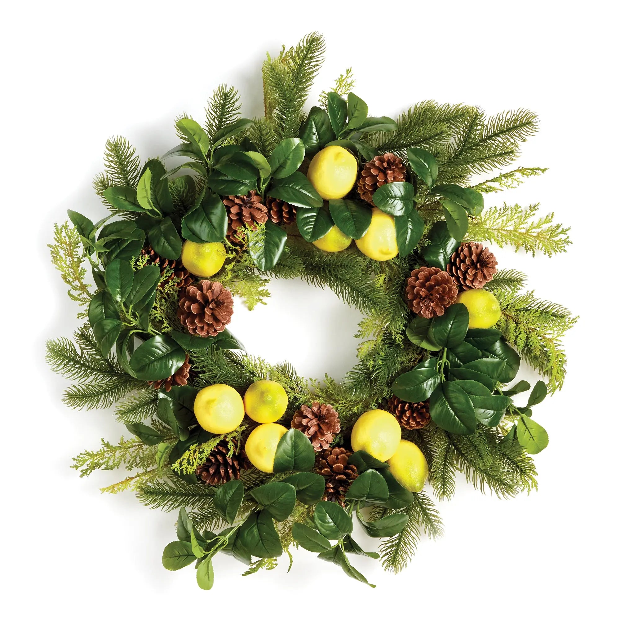 LEMON & MIXED BOTANICALS WREATH 26" Villa Decor & Design