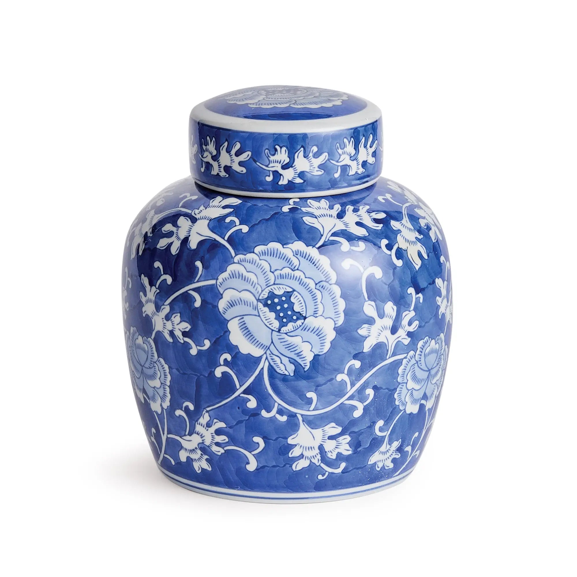 Dynasty Lotus Lidded Ceramic Jar